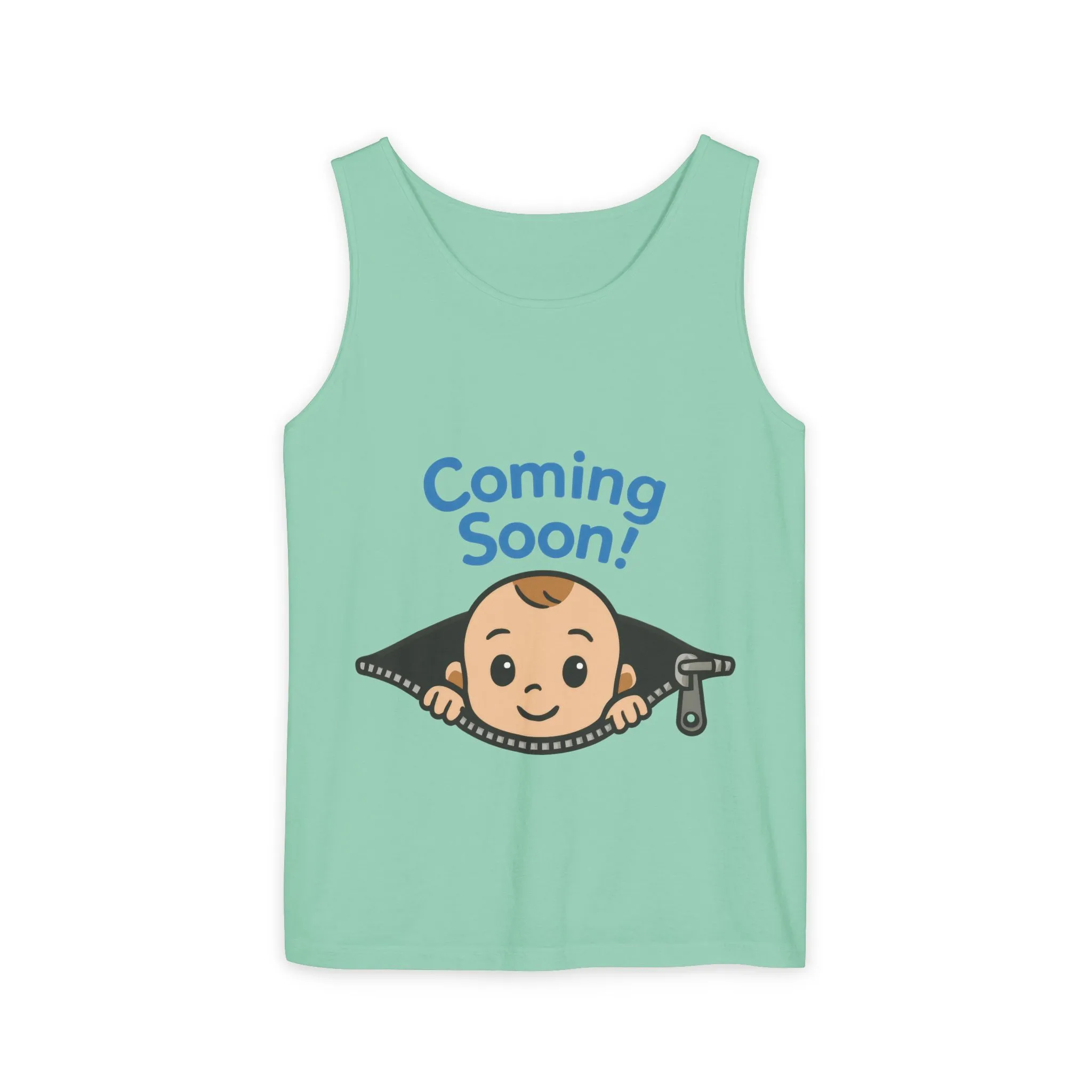Coming Soon Maternity Tank Top, Cute Baby Boy Pregnancy Announcement Tee, Funny Expecting Mom Gift, Gender Reveal Tee, Baby Shower Top - Image 9