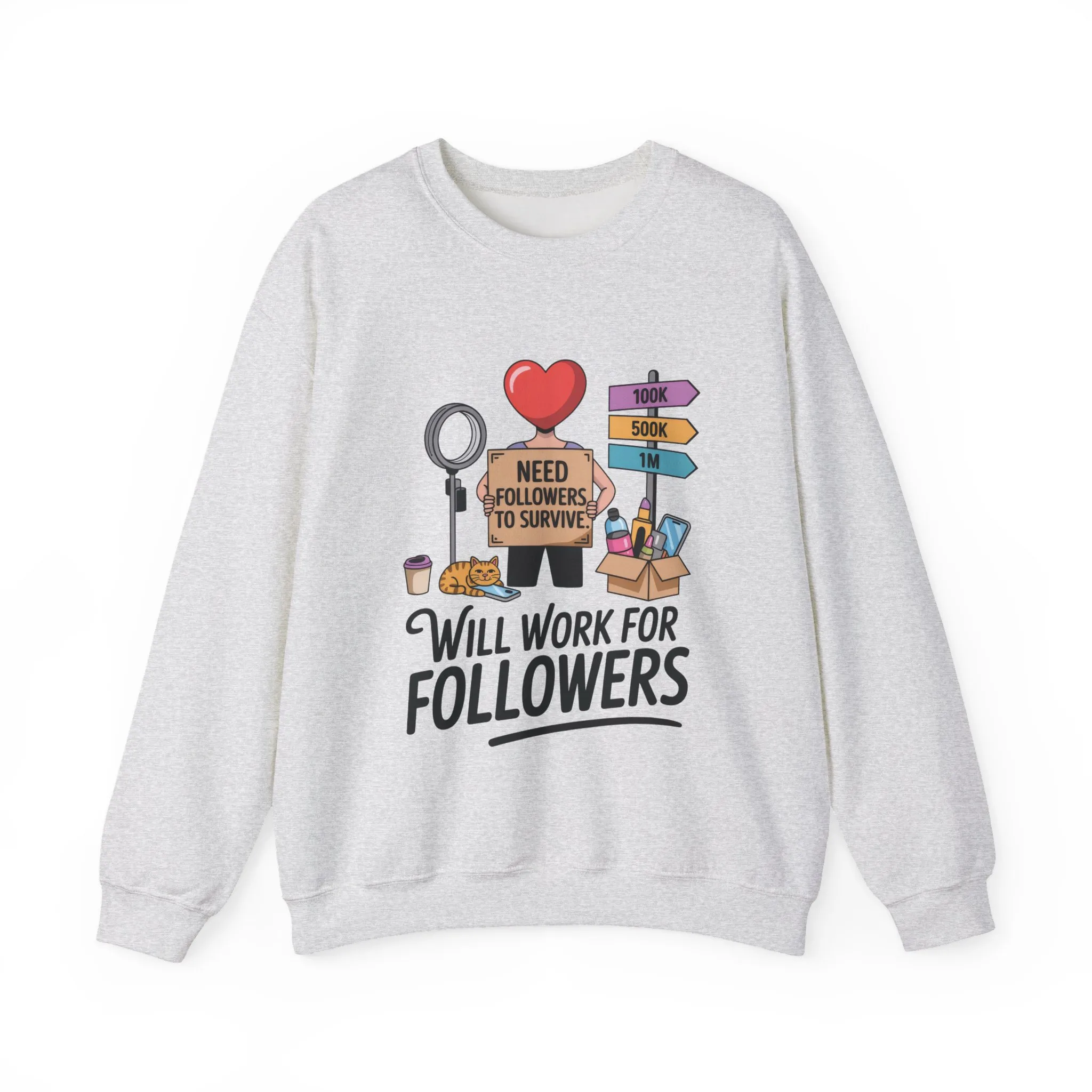 Funny Influencer Womens Sweatshirt, Social Media Sweatshirt, Humor Gifts, Crewneck for Influencers, Casual Wear, Womens Cozy Meme Top - Image 31