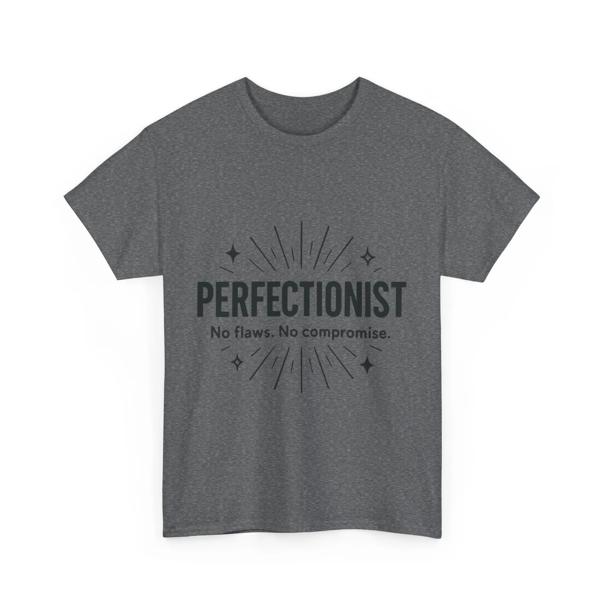Mens Perfectionist T-Shirt, No Flaws No Compromise, Minimal Bold Graphic Tee, Gift for OCD, Clean Freak, or Detail-Oriented Men - Image 16