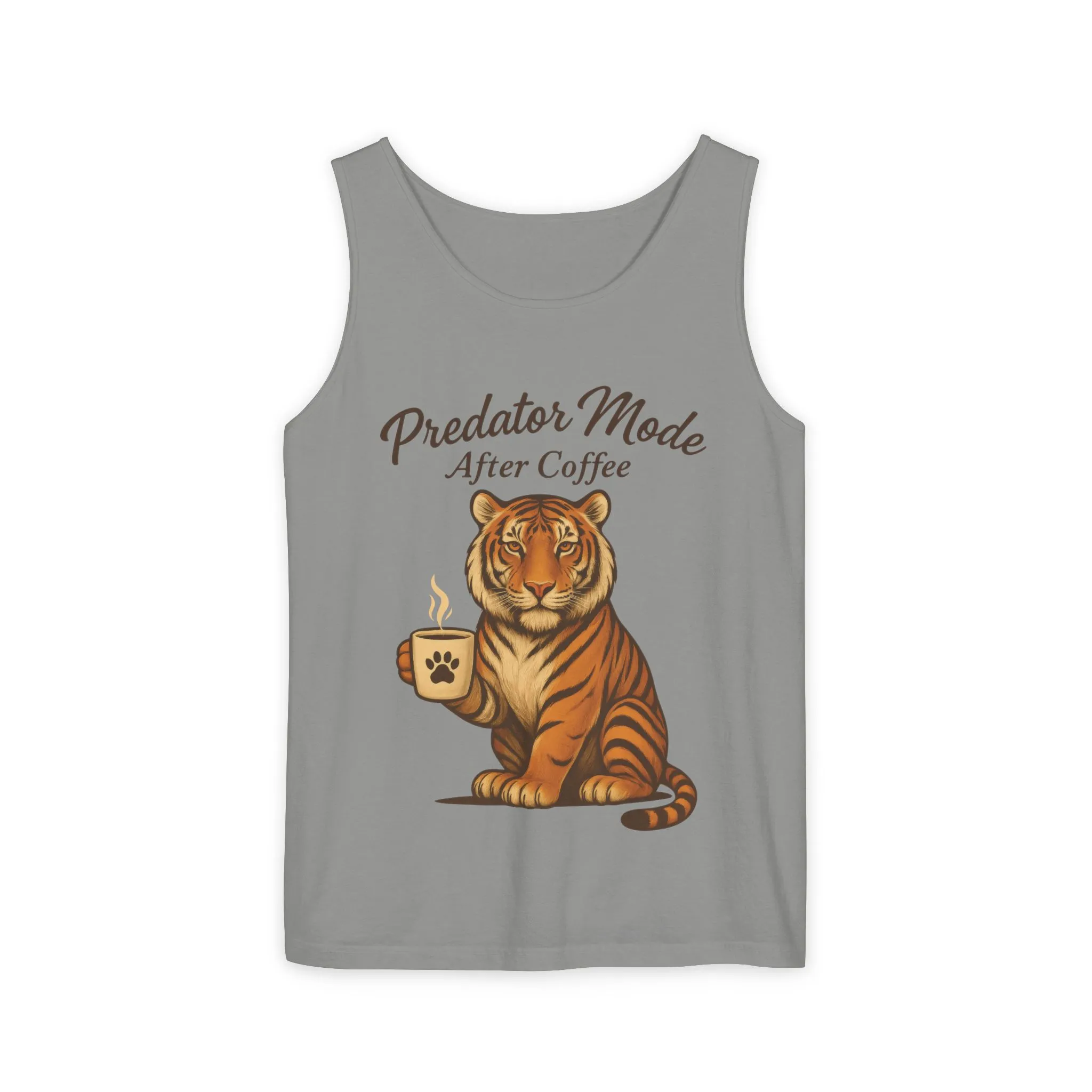 Predator Mode After Coffee Tank Top - Funny Coffee Lover Mens Muscle Tank - Tiger Caffeine Gym Shirt - Morning Motivation Top - Image 19