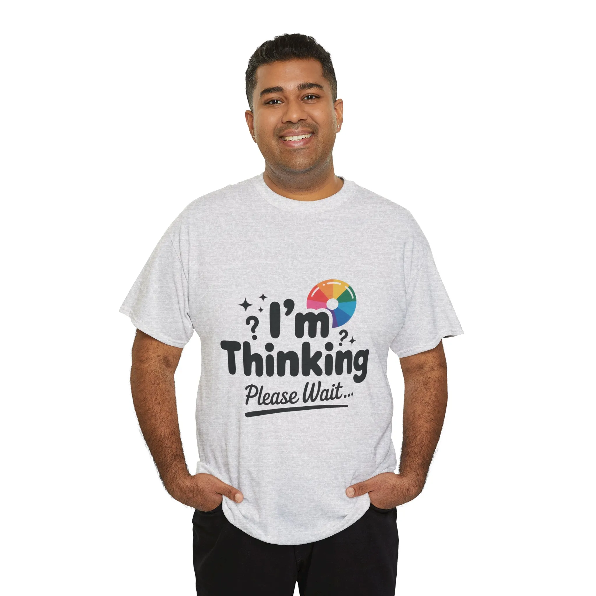 Funny - Im Thinking Please Wait - Mens T-Shirt, Cute Geeky Gift for Introverts, Programmers, Designers, Fun Humor Shirt, Gift for Adults - Image 6