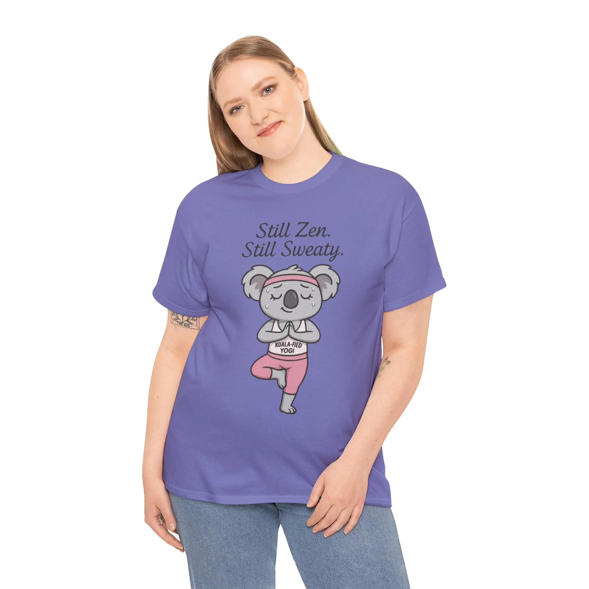 Funny Yoga Shirt for Women, Koala-Fied Yogi Tee, Still Zen Still Sweaty Workout Gift, Cute Animal Fitness T-Shirt, Zen Koala Yoga Tee - Image 27