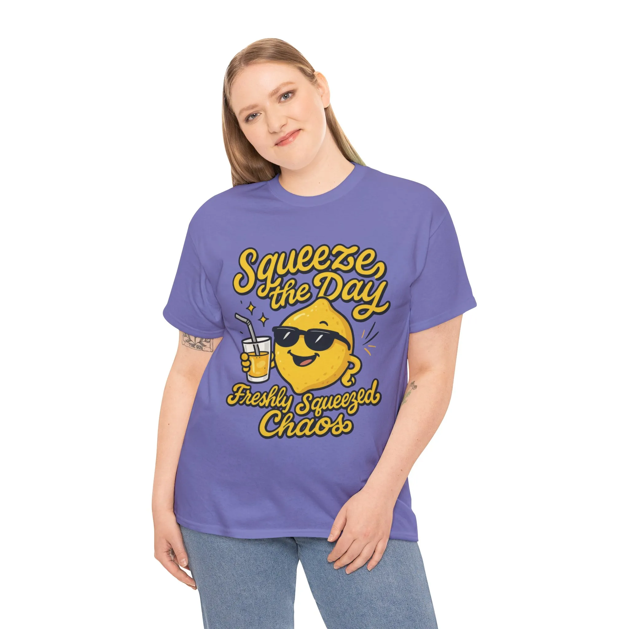 Funny Lemon Shirt for Women - Squeeze The Day Freshly Squeezed Chaos Tee - Cute Positive Citrus Graphic Tee, Fun Summer Tee for Beach Vibes - Image 24