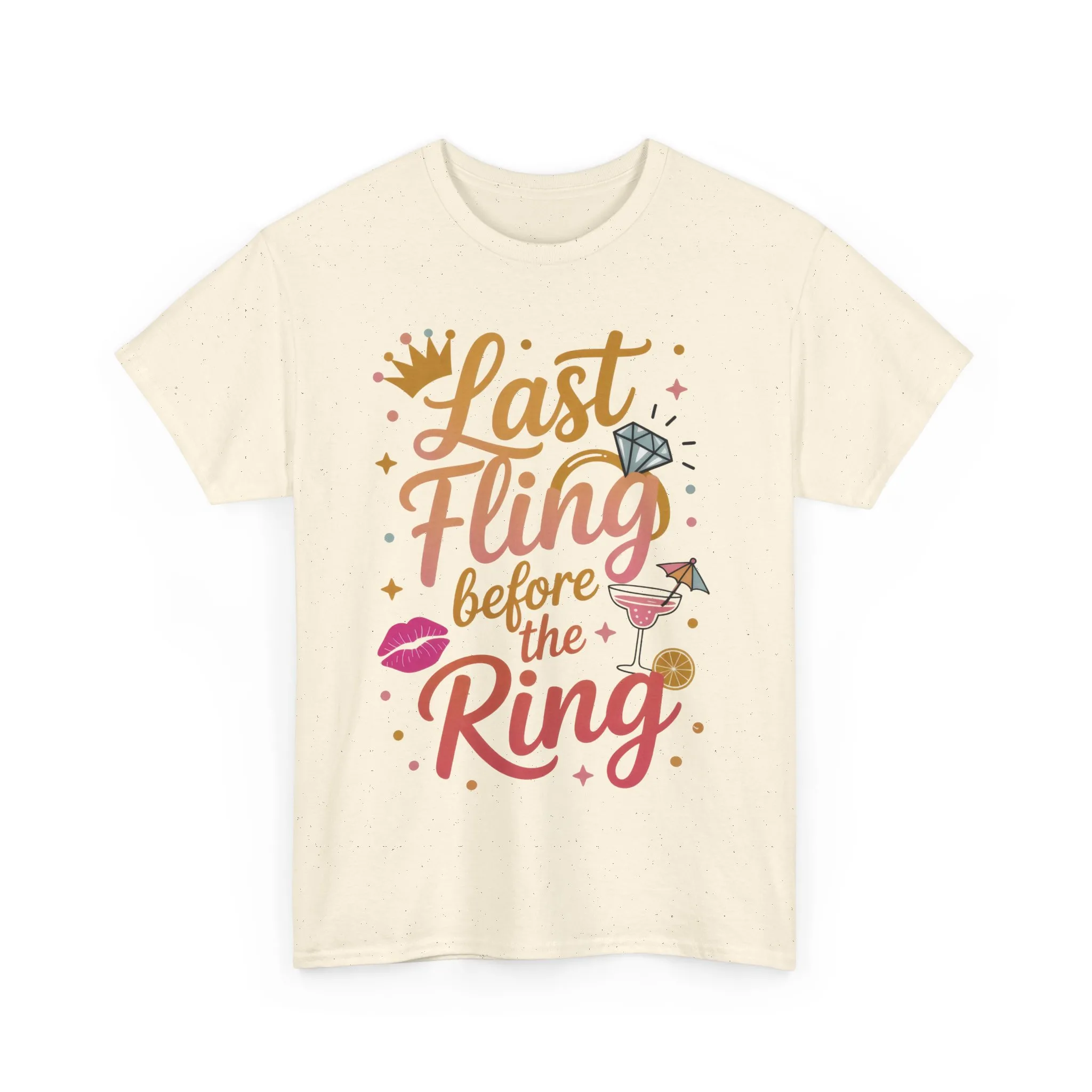 Last Fling Before the Ring T-Shirt, Bachelorette Party Tee, Bridesmaid Wedding Tee, Hen Party Matching Top, Bridal Shower, Bridesmaids Gift - Image 2