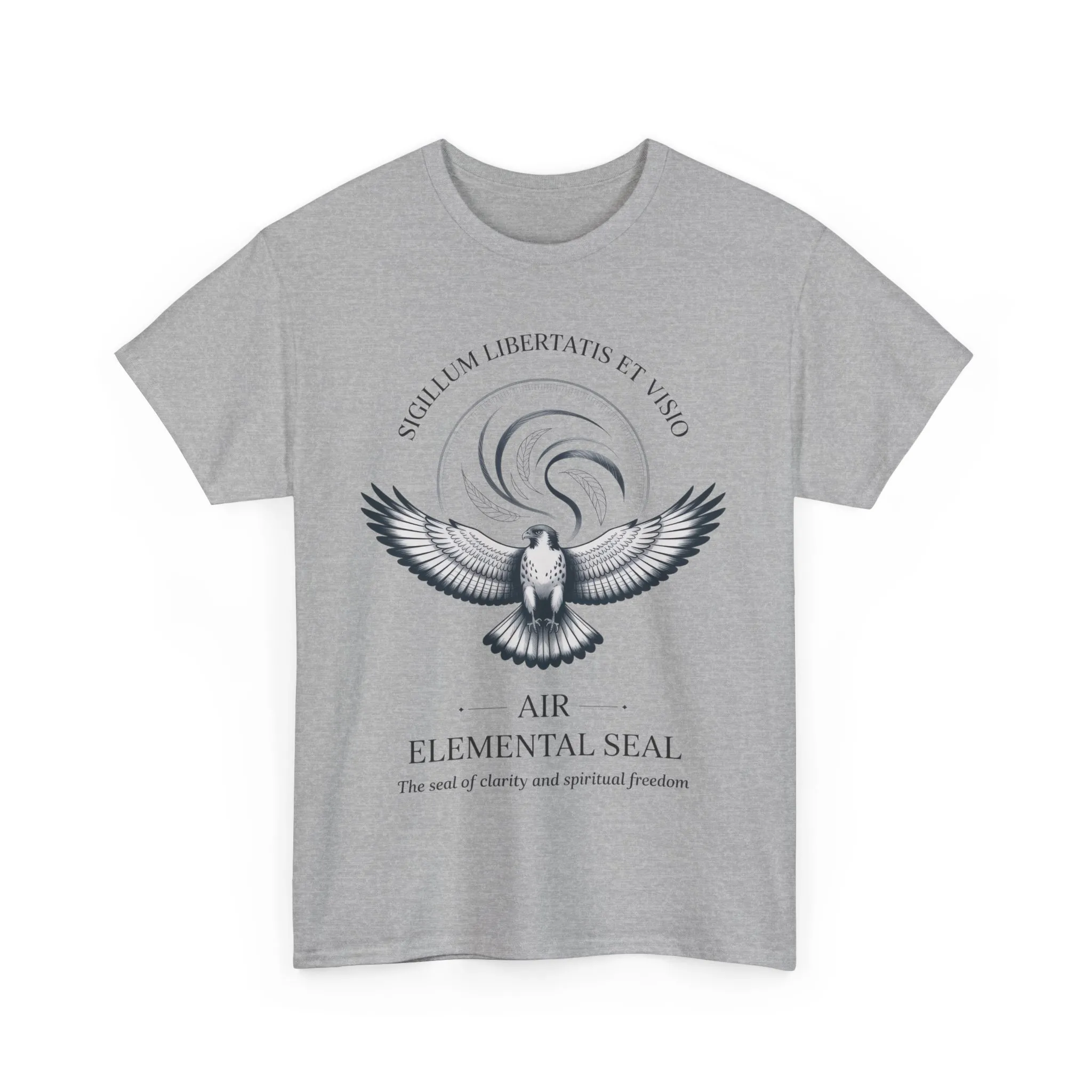 Air Elemental Seal Unisex Cotton Tee, Clarity & Spiritual Freedom Symbol Tee, Unisex Elemental Shirt, Vision Totem Gift, Spiritual Gift - Image 13