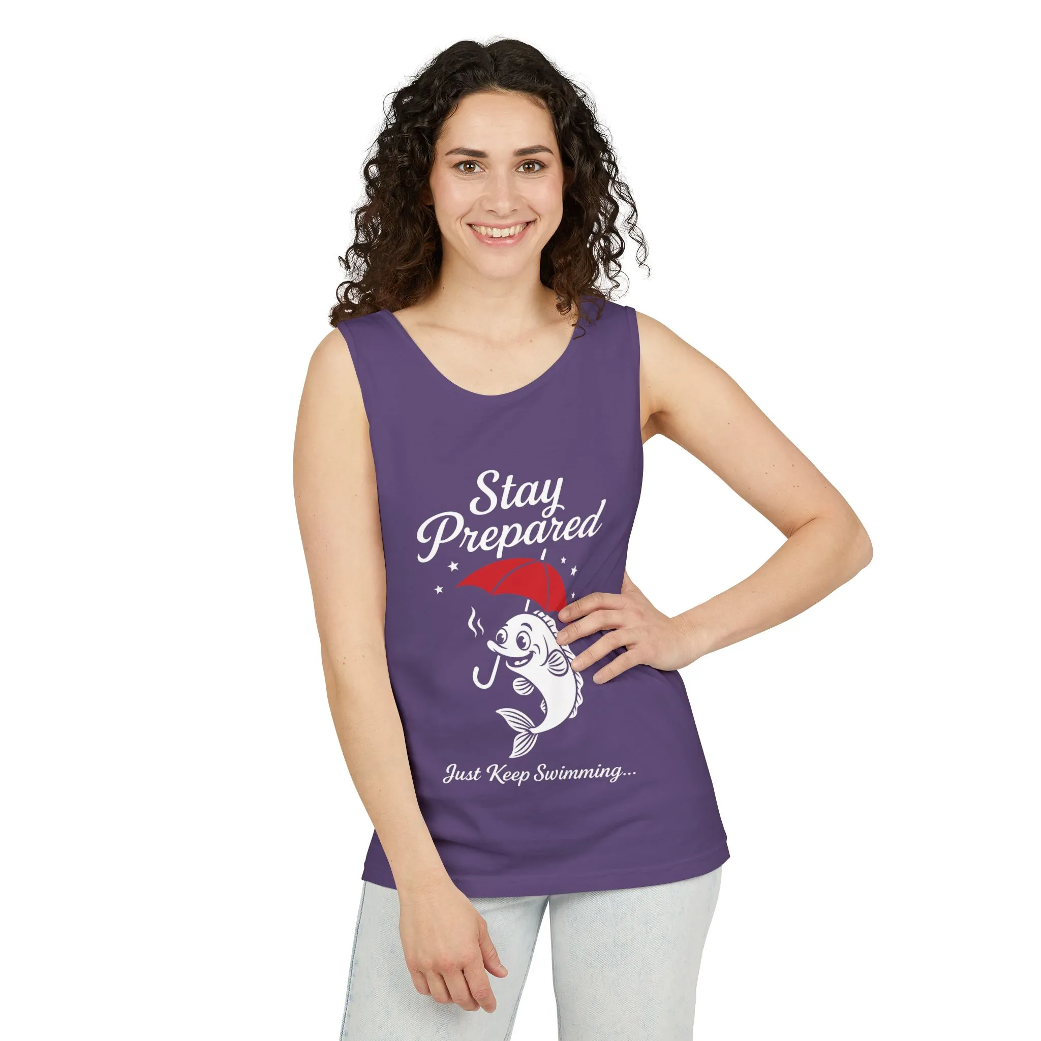 Stay Prepared Fish Womens Tank Top - Funny Just Keep Swimming Sleeveless Shirt - Cute Nautical Summer Top, Beachwear, Pool Party Must-Have - Image 12