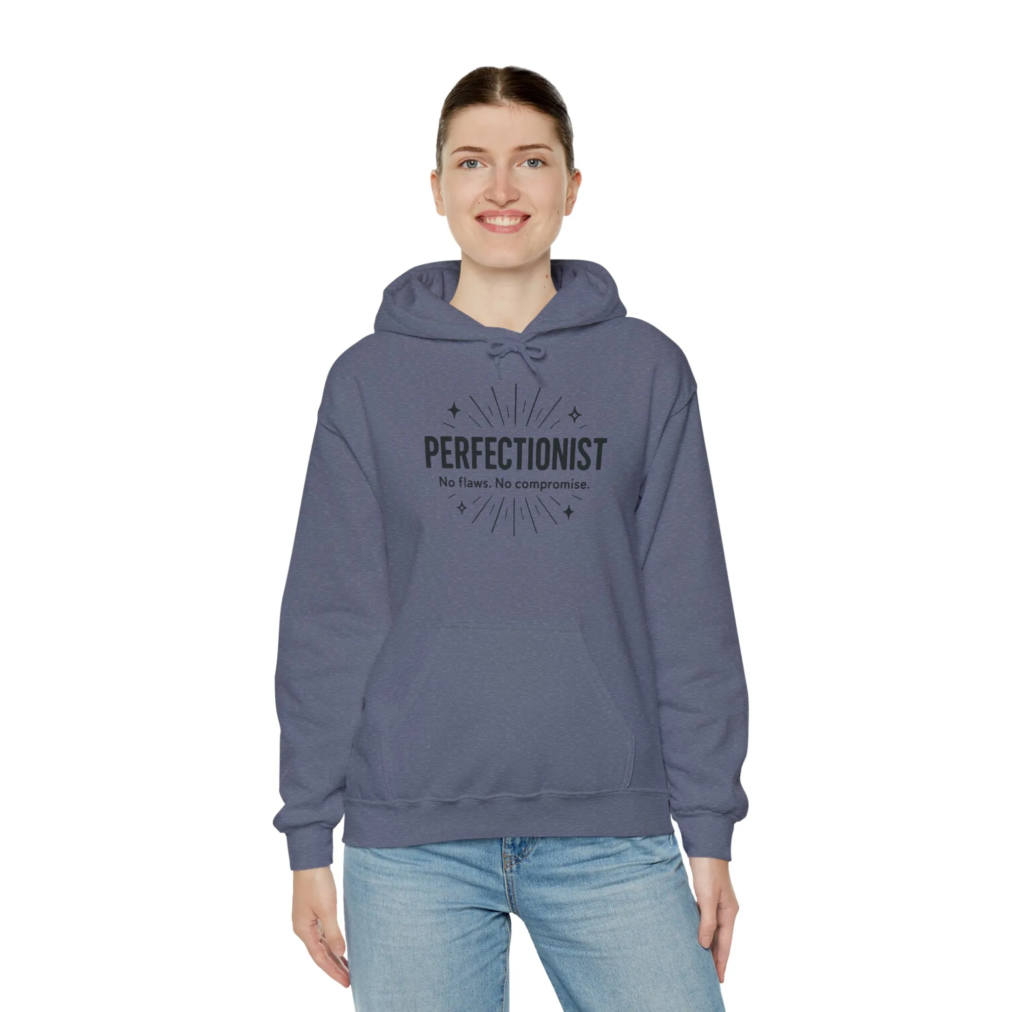 Womens Perfectionist Hoodie, Minimalist No Flaws Sweatshirt, Empowered Clean Look Pullover, Gift for Organized Women - Image 24