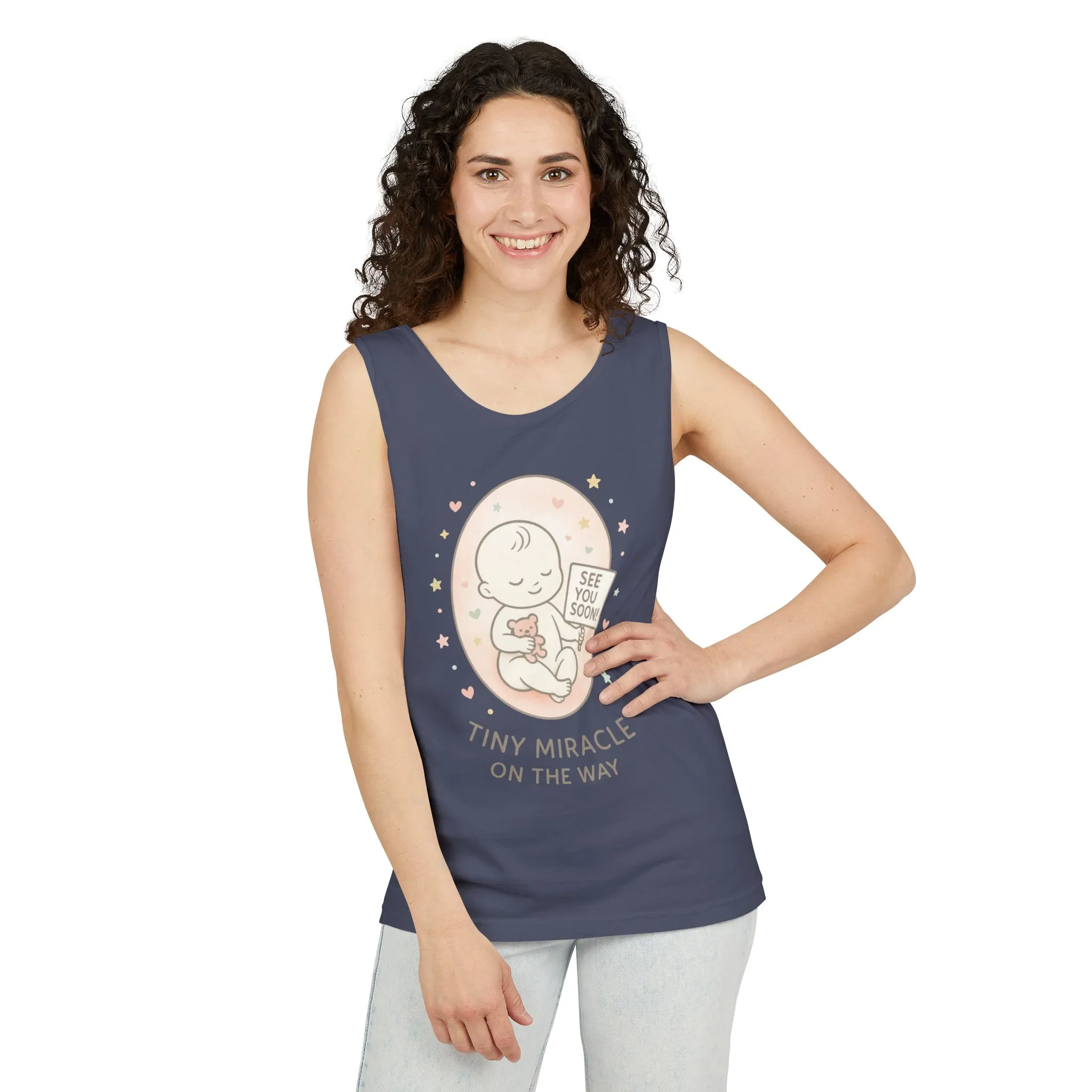 Coming Soon Maternity Tank Top, Cute Baby Pregnancy Announcement Shirt, Expecting Mom Gift, Gender Reveal Tee, Baby Shower Gift - Image 16