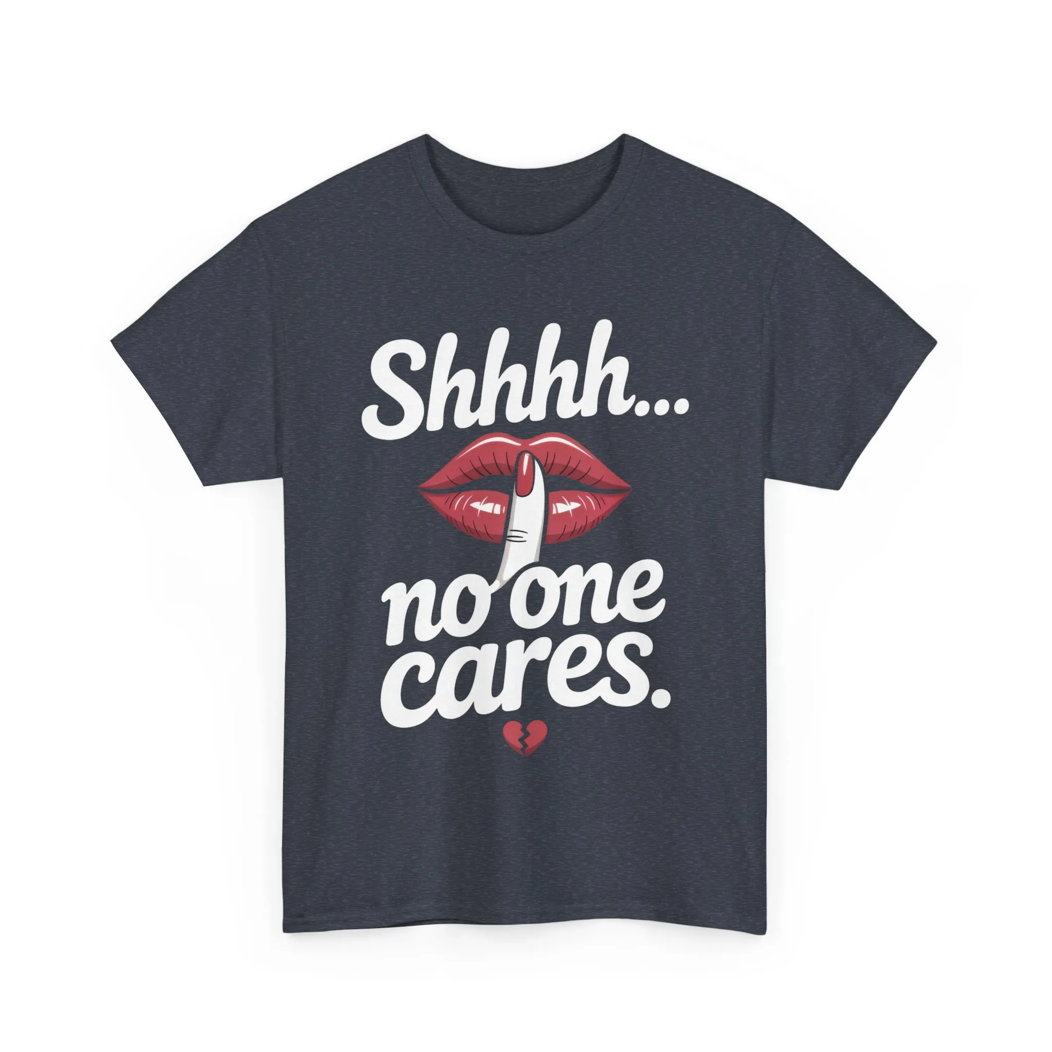 Shhh No One Cares Shirt, Sassy Funny Graphic Tee for Women, Sarcastic Lips Tank Top, Bold Attitude T-Shirt, Tee with Bold Statement Design - Image 16