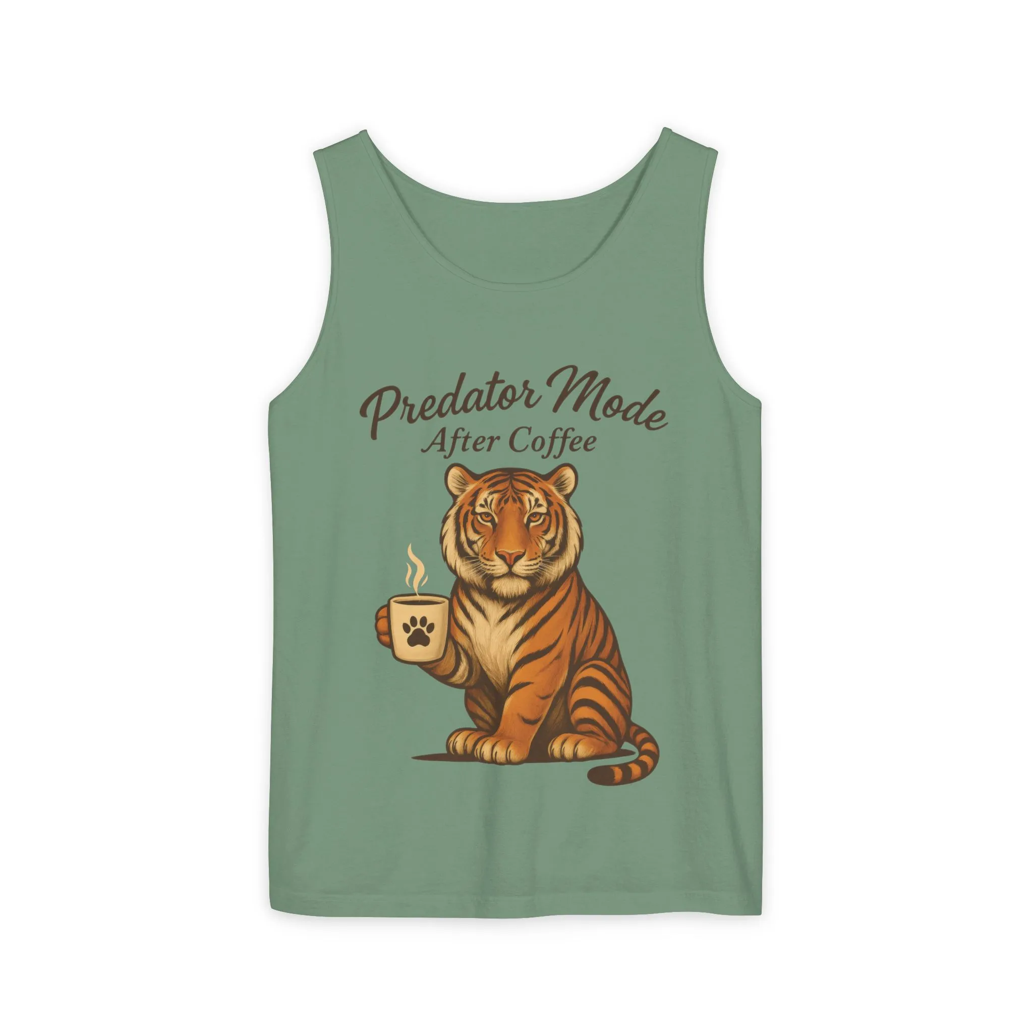 Predator Mode After Coffee Tank Top - Funny Coffee Lover Mens Muscle Tank - Tiger Caffeine Gym Shirt - Morning Motivation Top - Image 13
