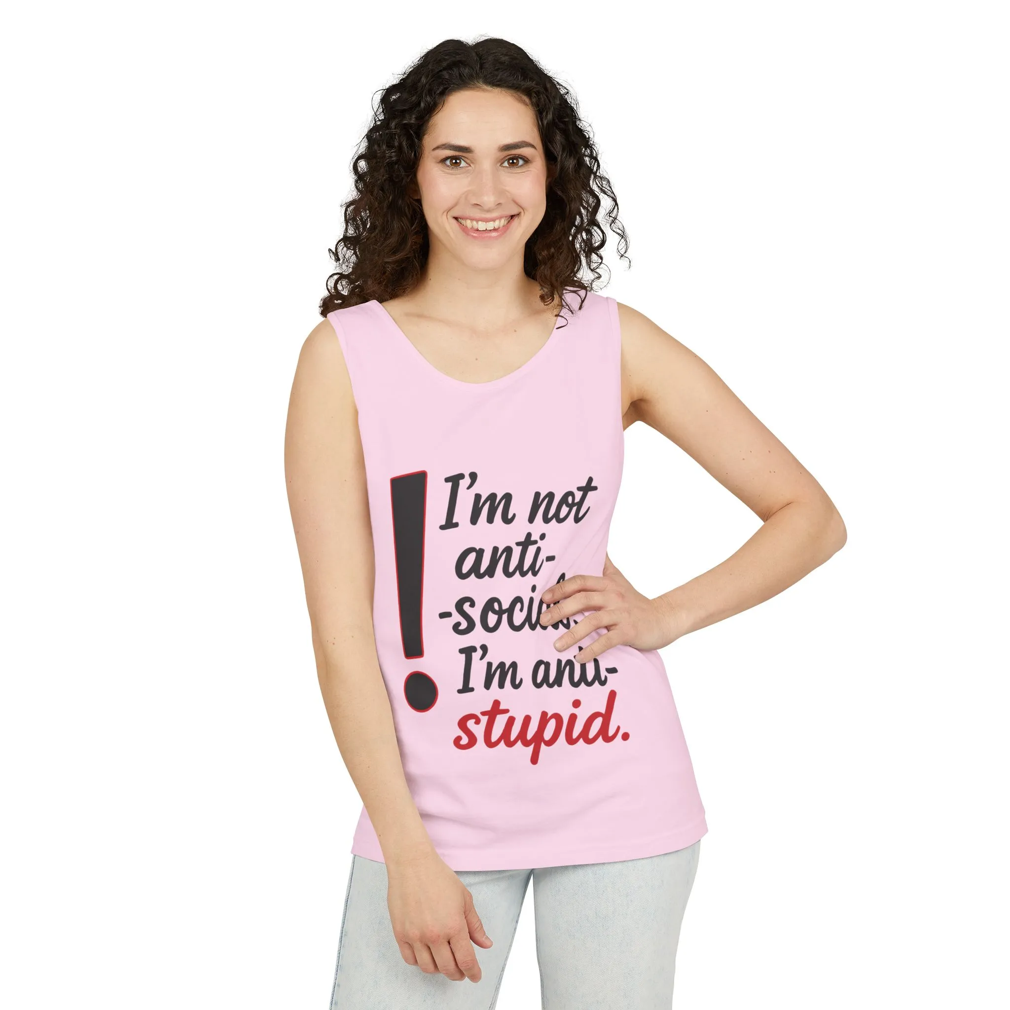 Anti-Social Womens Tank Top, Funny Graphic Summer Apparel, Beachwear, Humorous Womens Tee, Graphic Tee for Introverts & Thinkers - Image 30