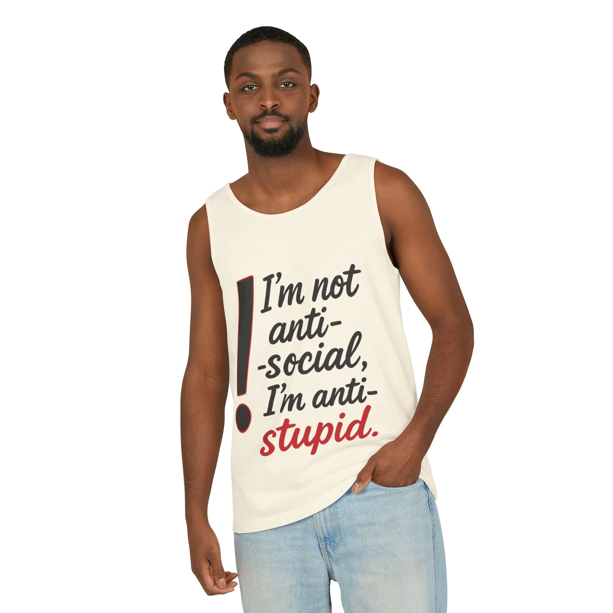 Anti-Social Womens Tank Top, Funny Graphic Summer Apparel, Beachwear, Humorous Womens Tee, Graphic Tee for Introverts & Thinkers - Image 8