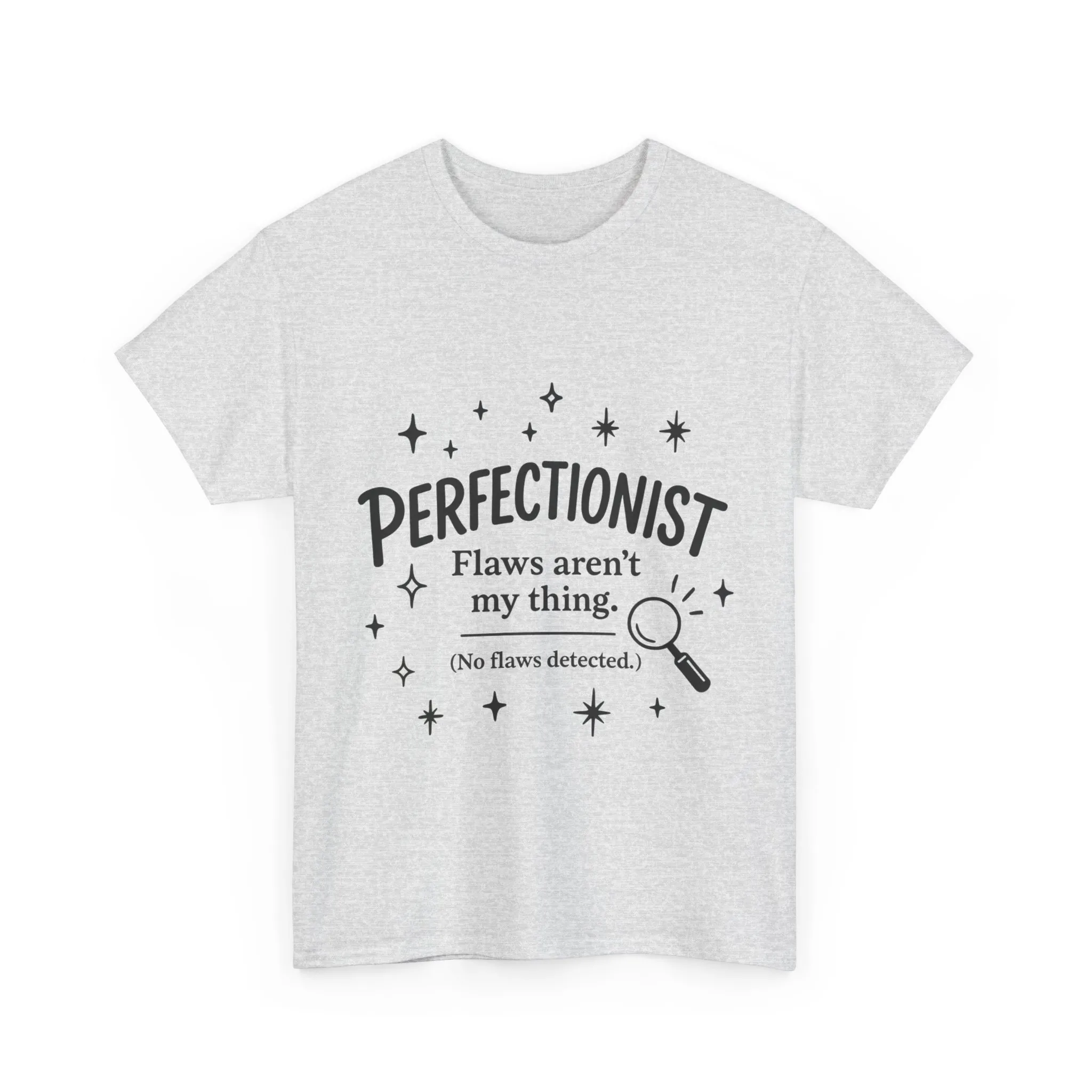 Funny Perfectionist T-Shirt for Women, No Flaws Detected Graphic Tee, Minimalist Humor Shirt, Gift for OCD, Flawless Queen - Image 7