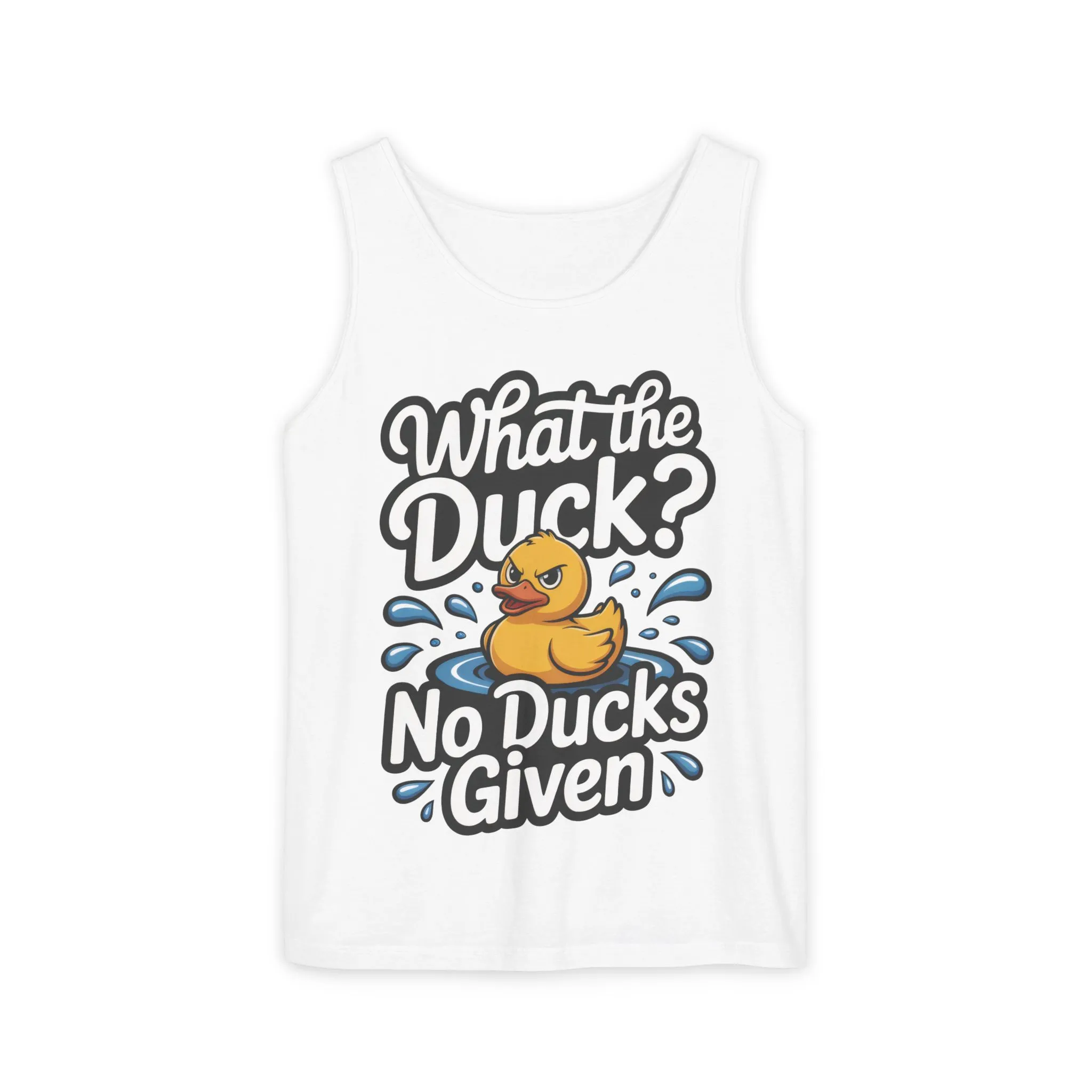 Funny Duck Tank Top for Summer - No Ducks Given Tee - What The Duck Mens T-Shirt - Sarcastic Rubber Duck Graphic, Humor Gift For Him - Image 2