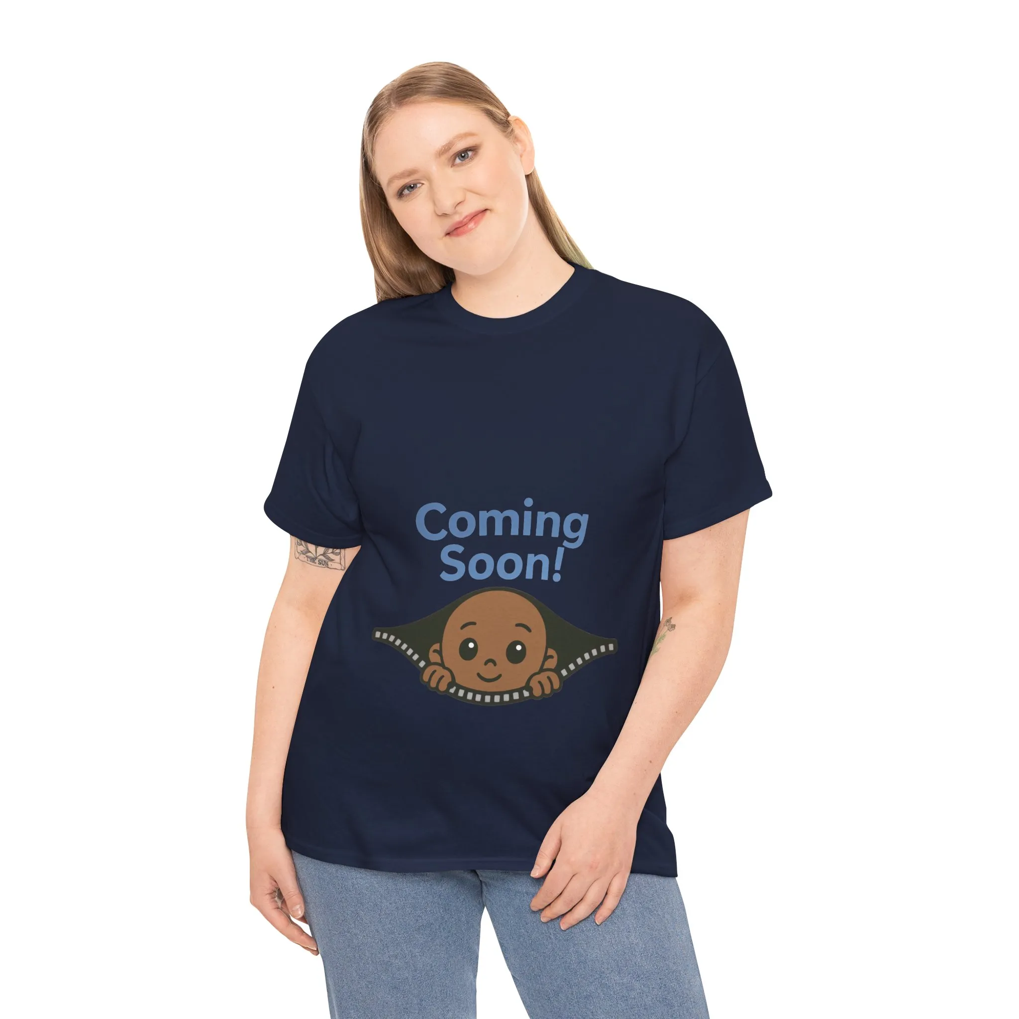 Coming Soon Maternity Tee, Cute Baby Boy Pregnancy Announcement Tee, Funny Expecting Mom Gift, Gender Reveal Tee, Baby Shower Top - Image 24