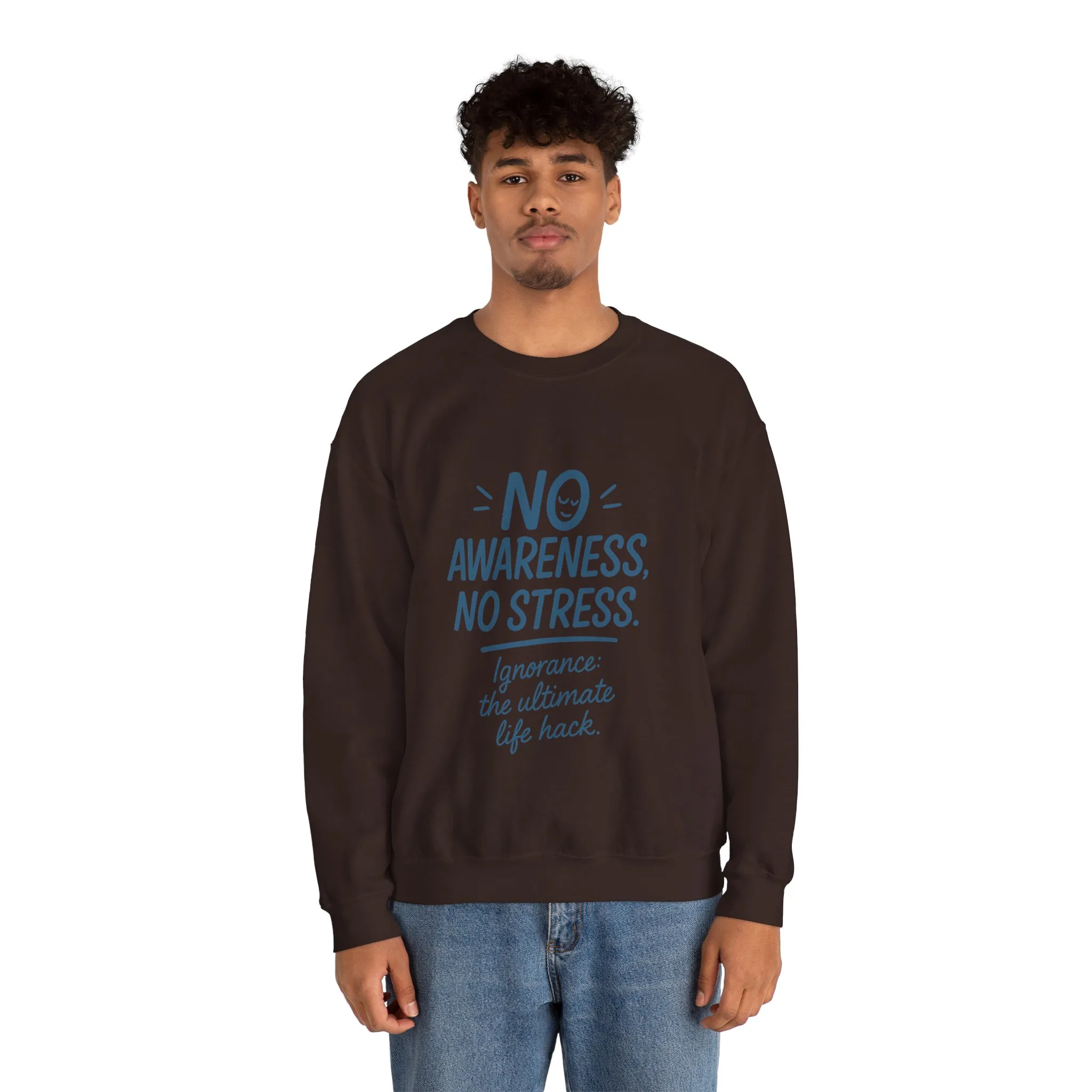 Funny Mens Mindful Crewneck Sweatshirt, Cozy Sweatshirt, Awareness Sweatshirt, Casual Style Gift, Perfect for Self-Care Days - Image 14