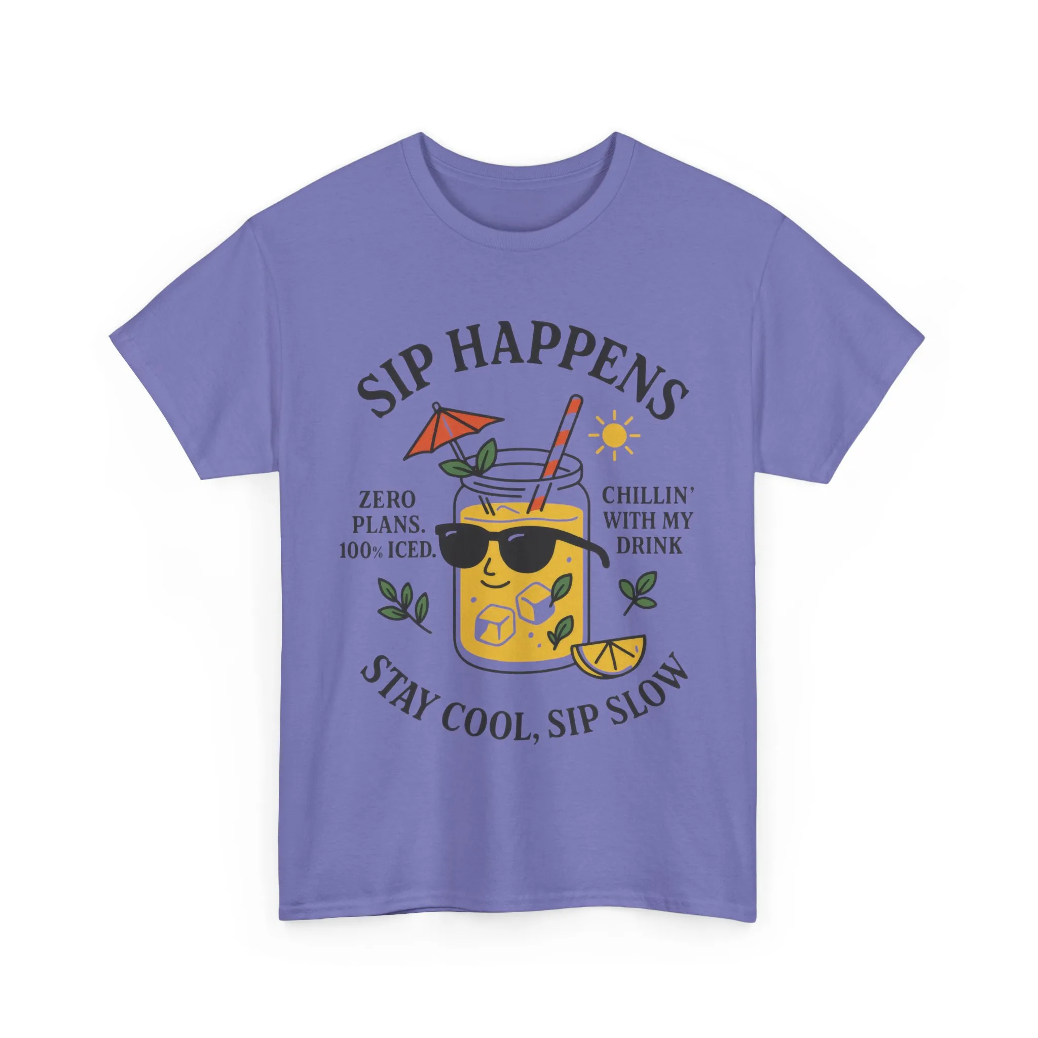 Sip Happens Womens T-Shirt, Funny Summer Drink Graphic Tee, Stay Cool Sip Slow Lemonade Shirt, , Beach Wear, BBQ Parties, Chill Summer Vibes - Image 22
