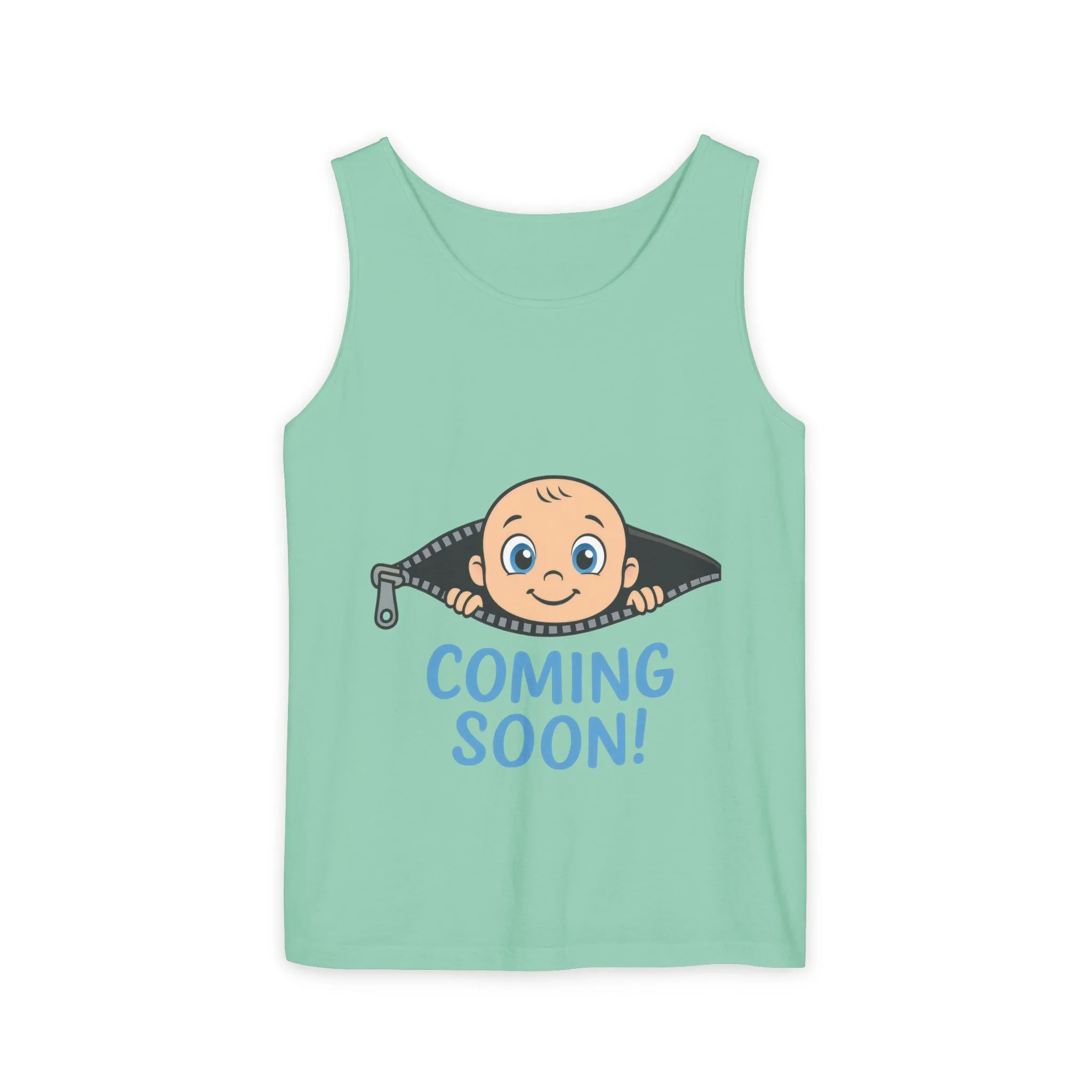 Coming Soon Maternity Tank Top, Cute Baby Boy Pregnancy Announcement Tee, Funny Expecting Mom Gift, Gender Reveal Tee, Baby Shower Top - Image 7