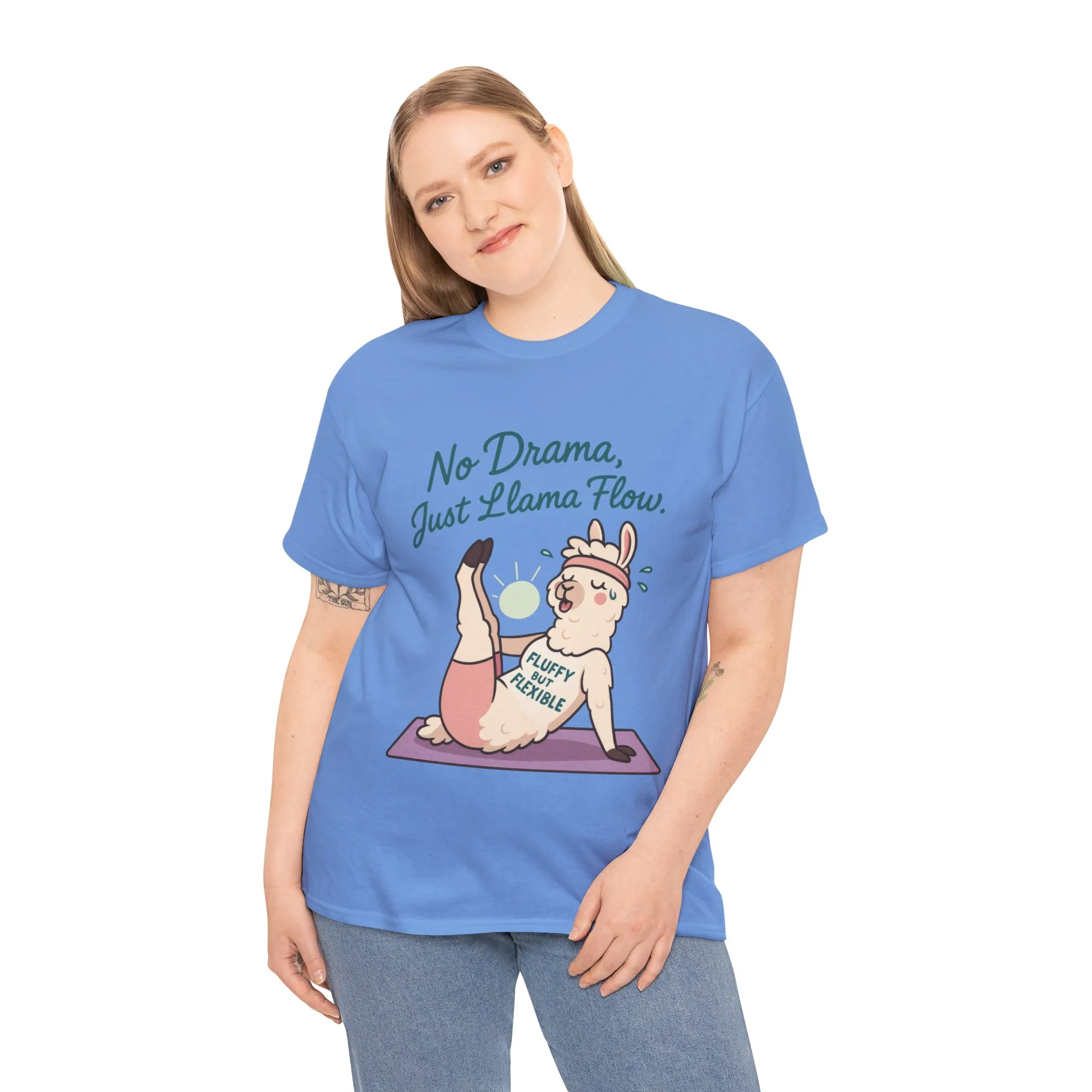 No Drama Llama Yoga Tee, Funny Yoga Llama T-Shirt for Women, Gift for Yoga Lovers, Fun Yoga T-Shirt for Animal Lovers, Humor Shirt - Image 21