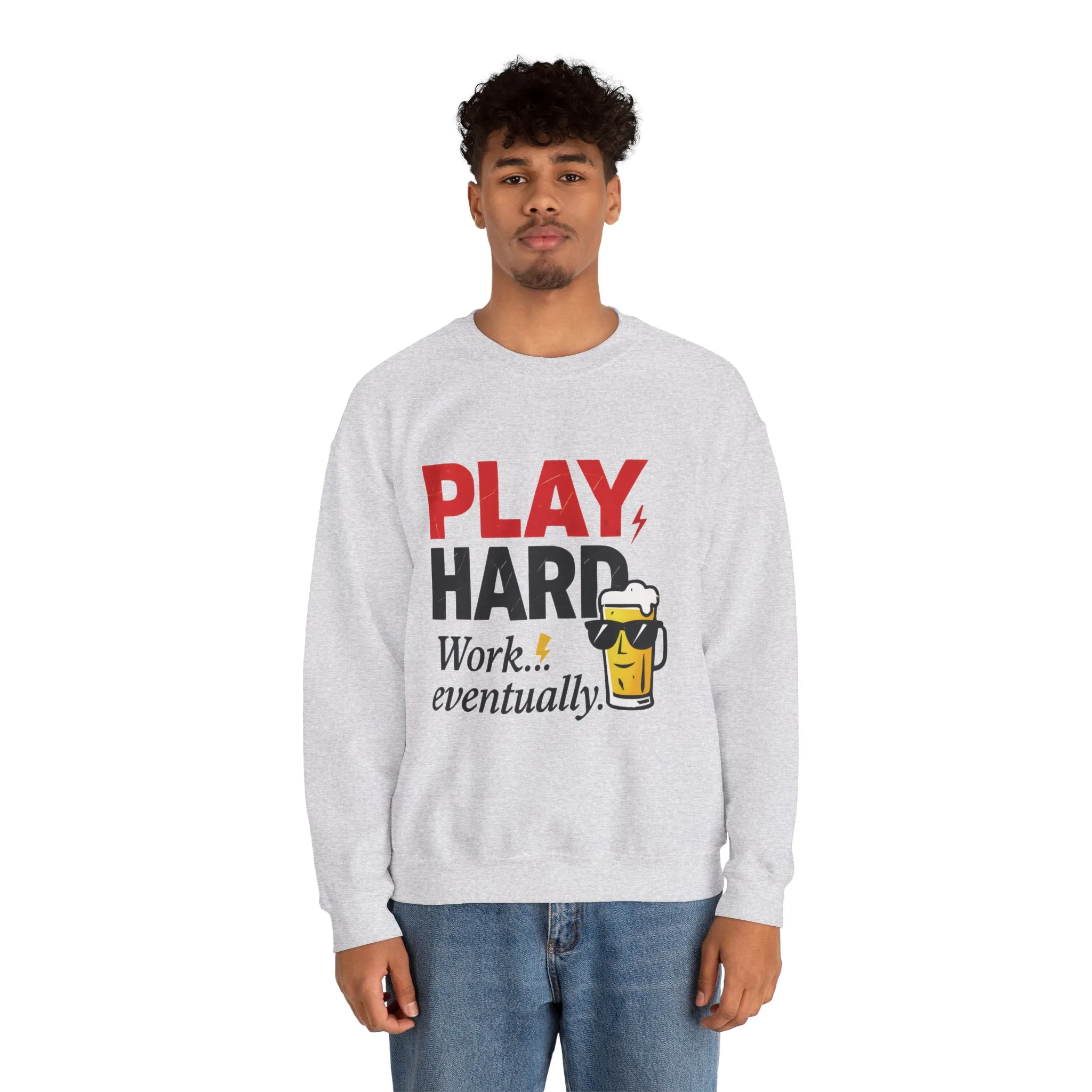 Play Hard Work Eventually Sweatshirt, Funny Mens Crewneck, Casual Gift, Weekend Wear, Holiday Sweater, Cozy Apparel - Image 8