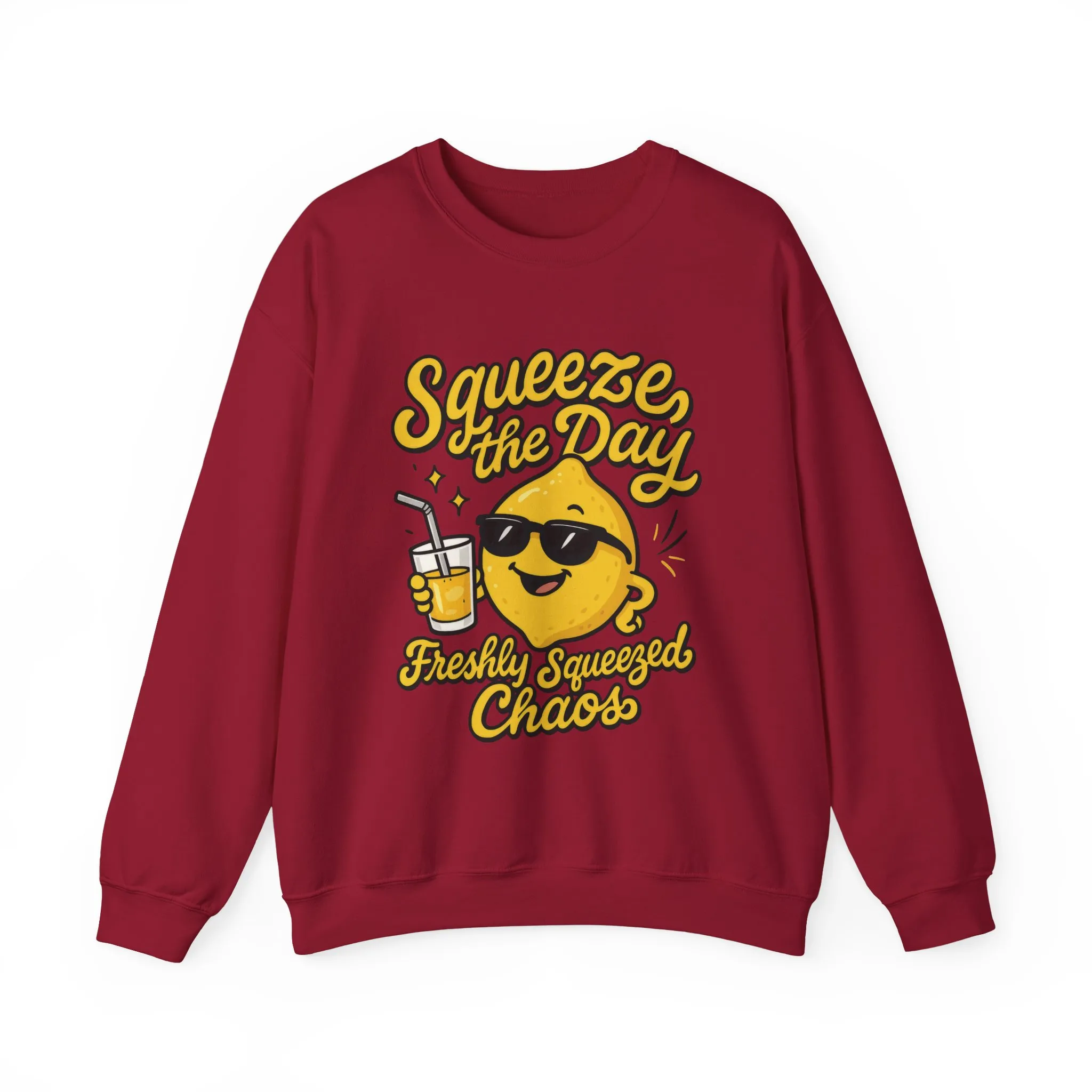 Funny Lemon Womens Sweatshirt - Squeeze The Day Freshly Squeezed Chaos Cozy Pullover - Citrus Positive Crewneck Sweatshirt, Cheerful Fashion - Image 34
