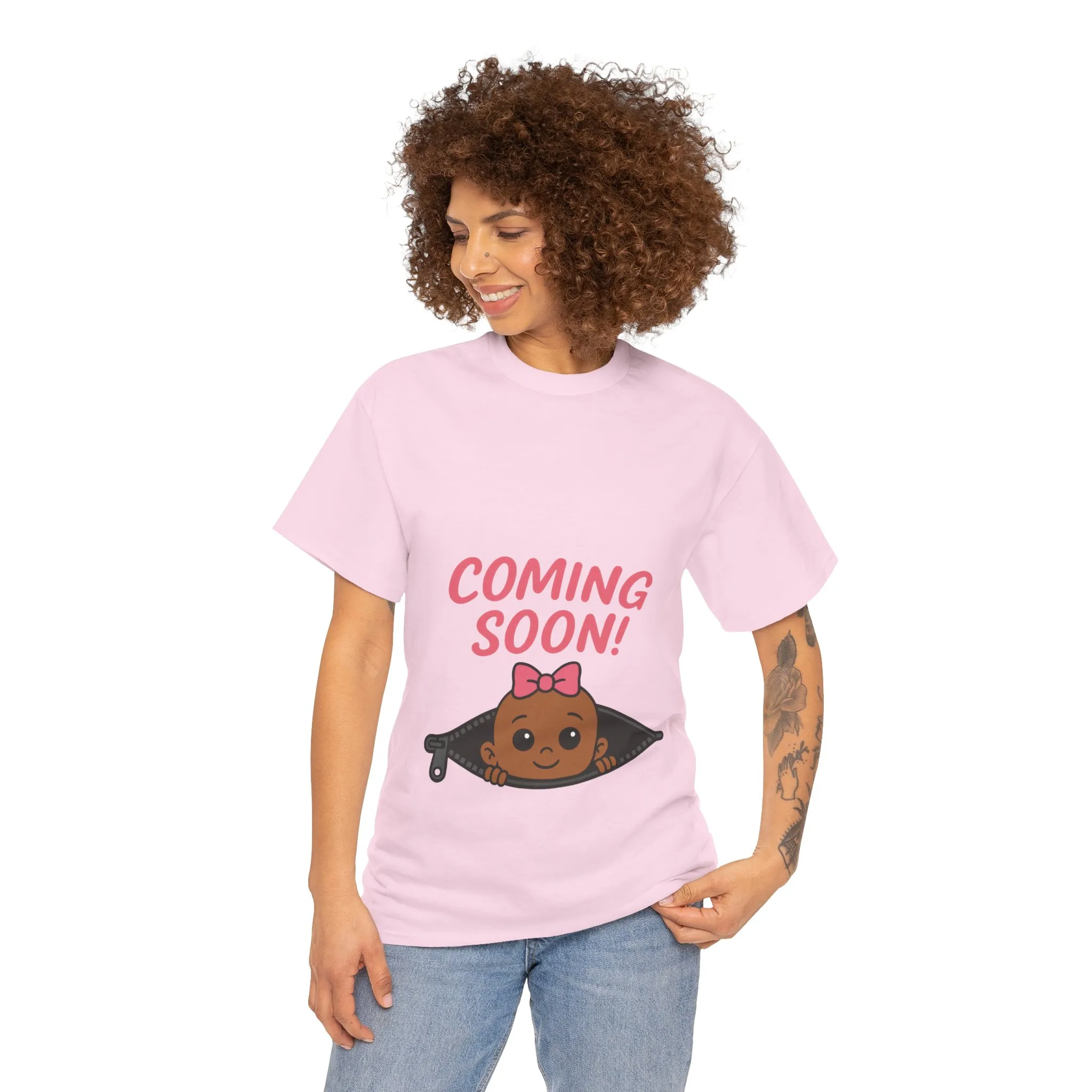 Coming Soon Maternity Tee, Cute Baby Girl Pregnancy Announcement Tee, Funny Expecting Mom Gift, Gender Reveal Tee, Baby Shower Top - Image 26