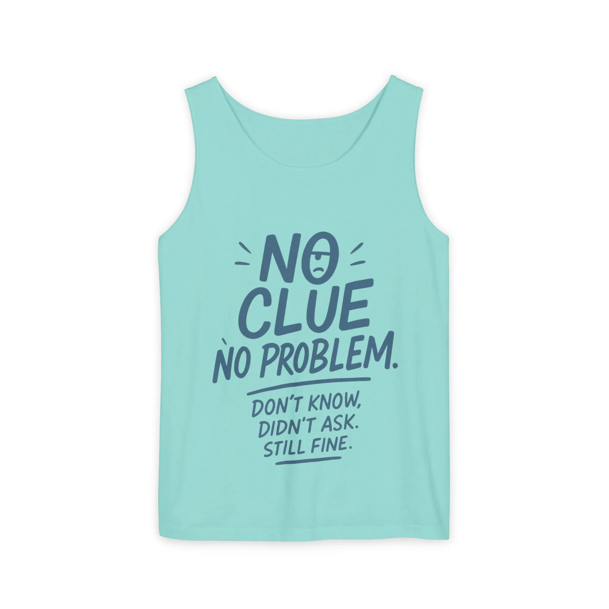 Funny No Clue Mens Tank Top, No Problem Quote, Dont Know Didnt Ask Slogan Tee, Workout Sleeveless Gym Shirt, Relaxed Fit Gift for Him - Image 13