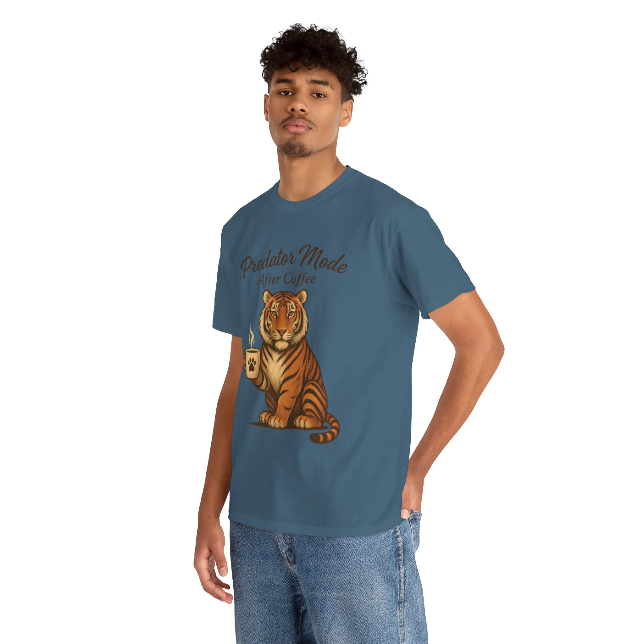 Predator Mode After Coffee Tiger Shirt, Funny Coffee Lover Tee, Mens Caffeine Graphic Tee, Morning Motivation Tiger Shirt,Coffee Addict Gift - Image 21