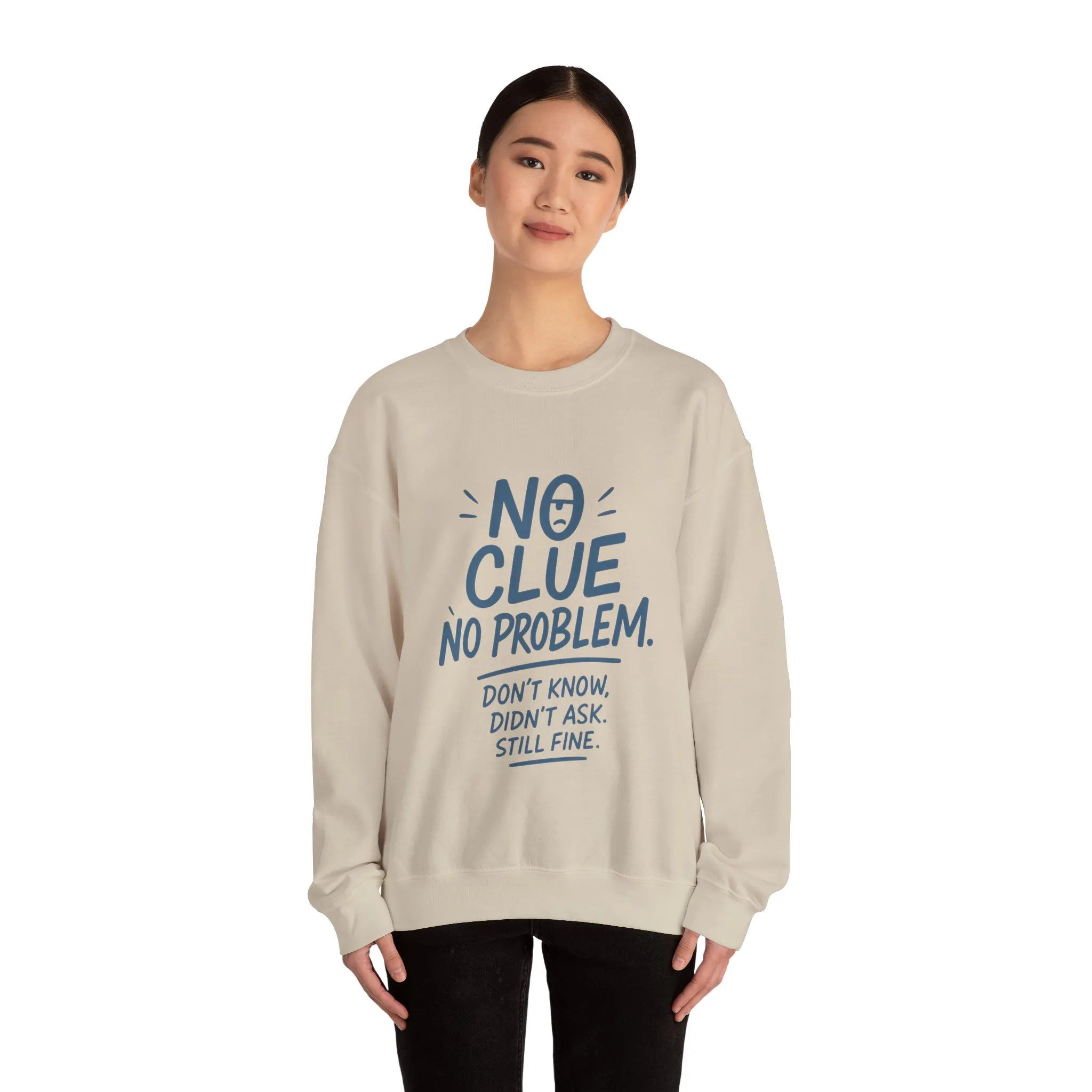 Funny No Clue Womens Crewneck Sweatshirt, No Problem Quote, Dont Know Diddt Ask Graphic Sweatshirt, Gift for Her, Cozy Relaxed Fit Pullover - Image 29