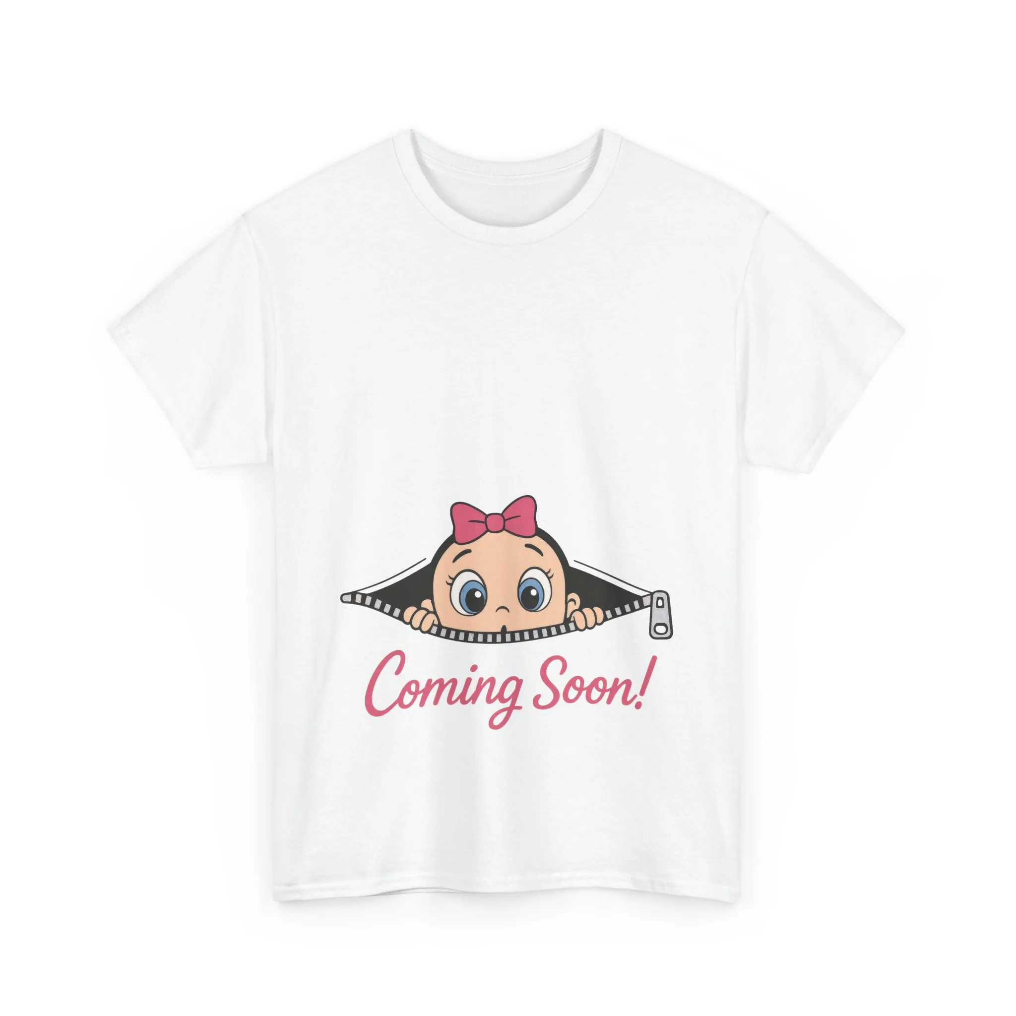 Coming Soon Maternity T-Shirt, Cute Baby Girl Pregnancy Announcement Shirt, Expecting Mom Gift, Gender Reveal Tee, Baby Shower Gift - Image 4