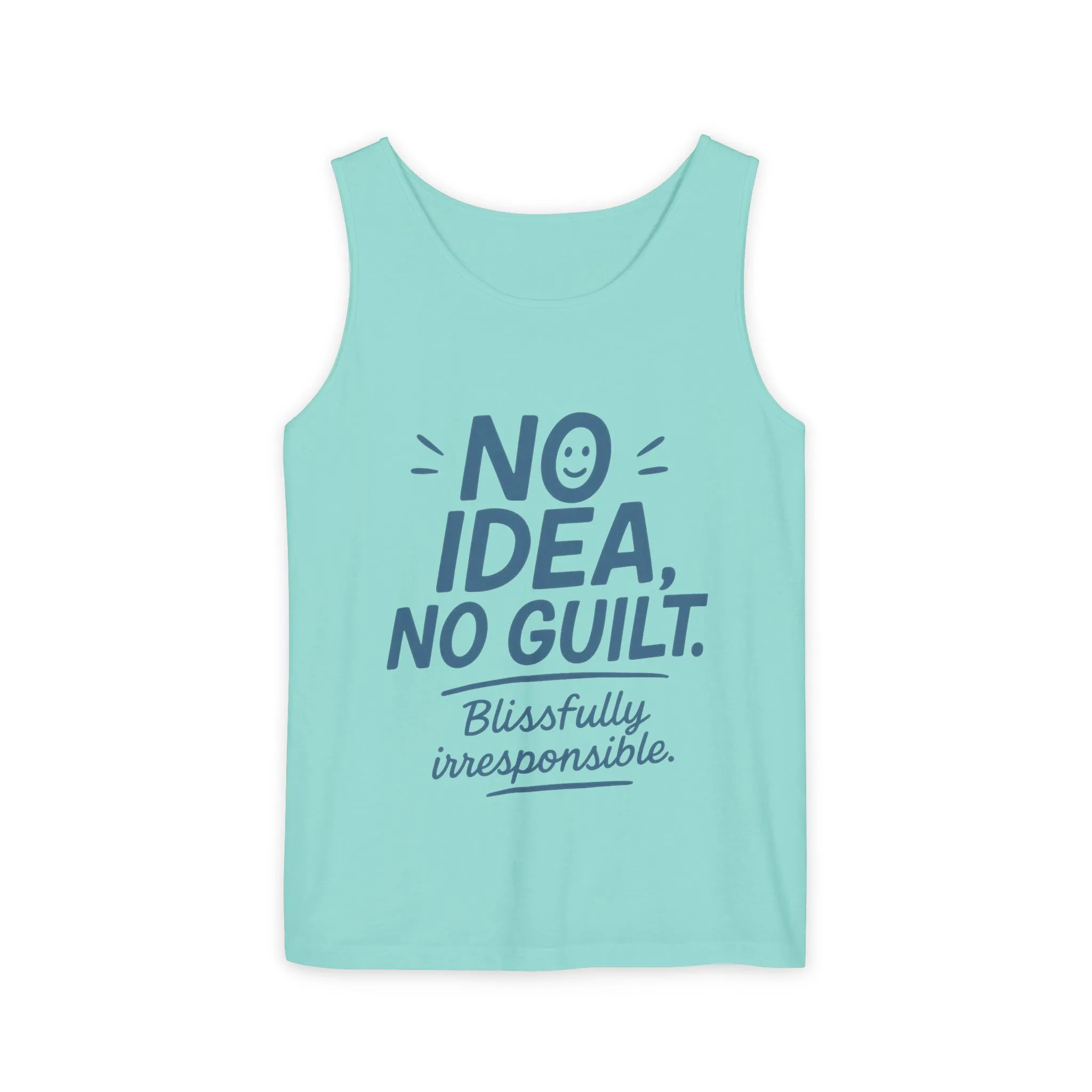 Womens No Guilt Tank Top, No Idea Funny Quote, Blissfully Irresponsible Workout Tee, Casual Sleeveless Top, Summer Activewear, Relaxed Style - Image 23