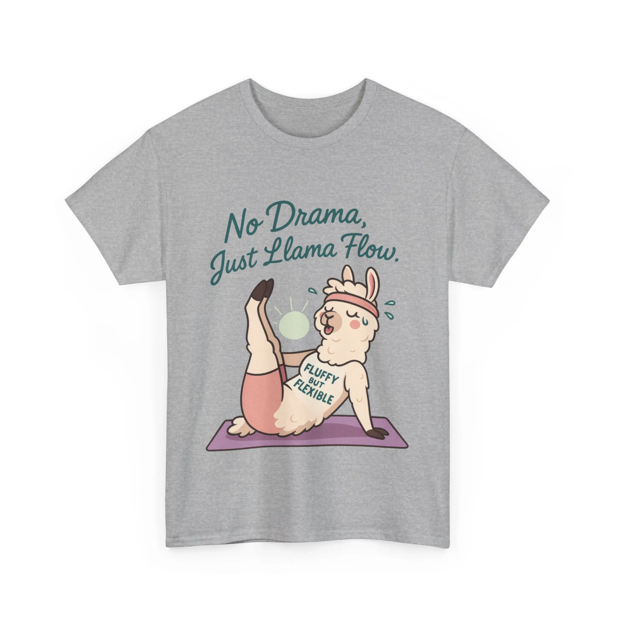 No Drama Llama Yoga Tee, Funny Yoga Llama T-Shirt for Women, Gift for Yoga Lovers, Fun Yoga T-Shirt for Animal Lovers, Humor Shirt - Image 10
