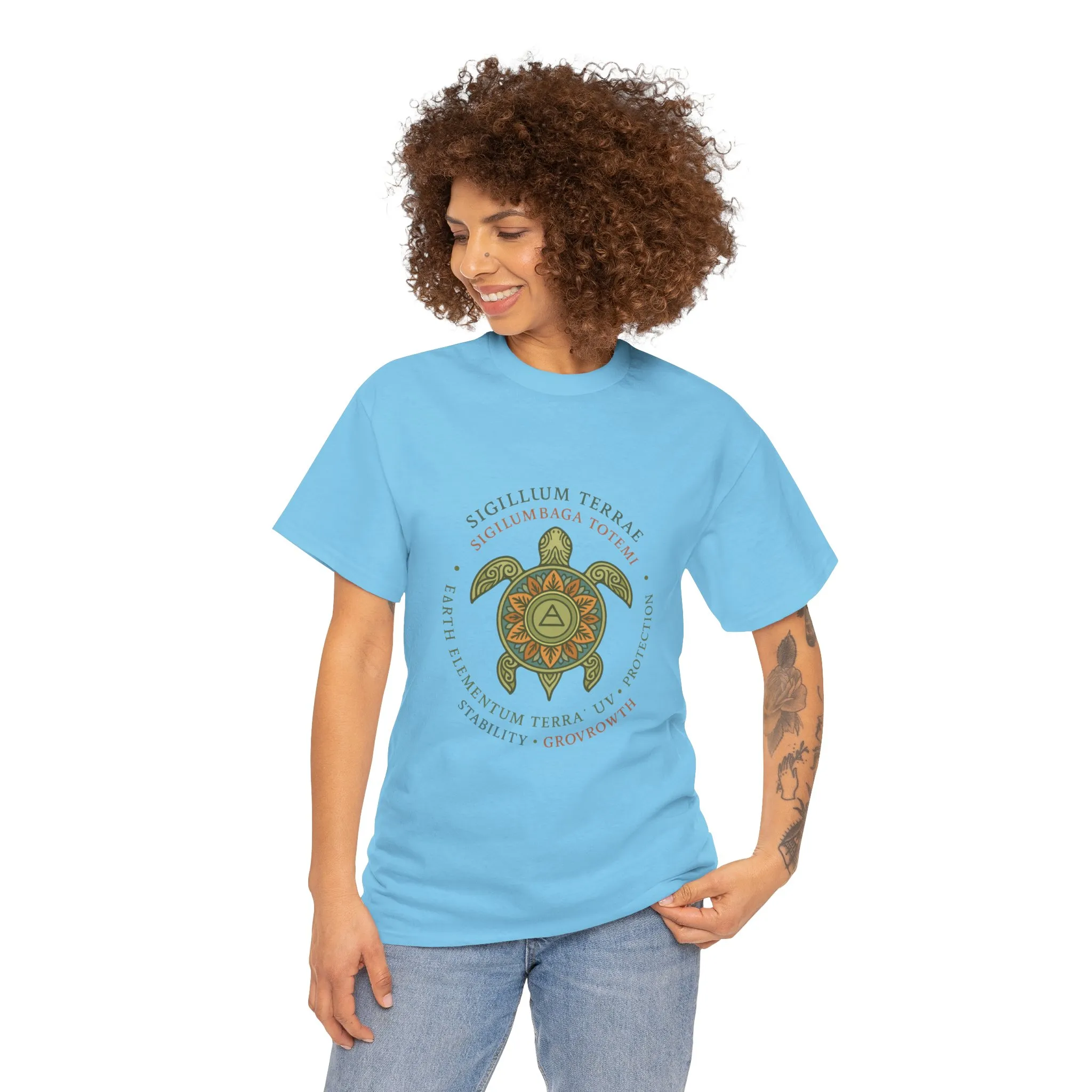 Earth Totem Turtle Unisex T-Shirt, Sigillum Terrae Symbol, Elemental Growth Unisex Tee, Spiritual UV Protection Shirt, Nature Symbol Gift - Image 26