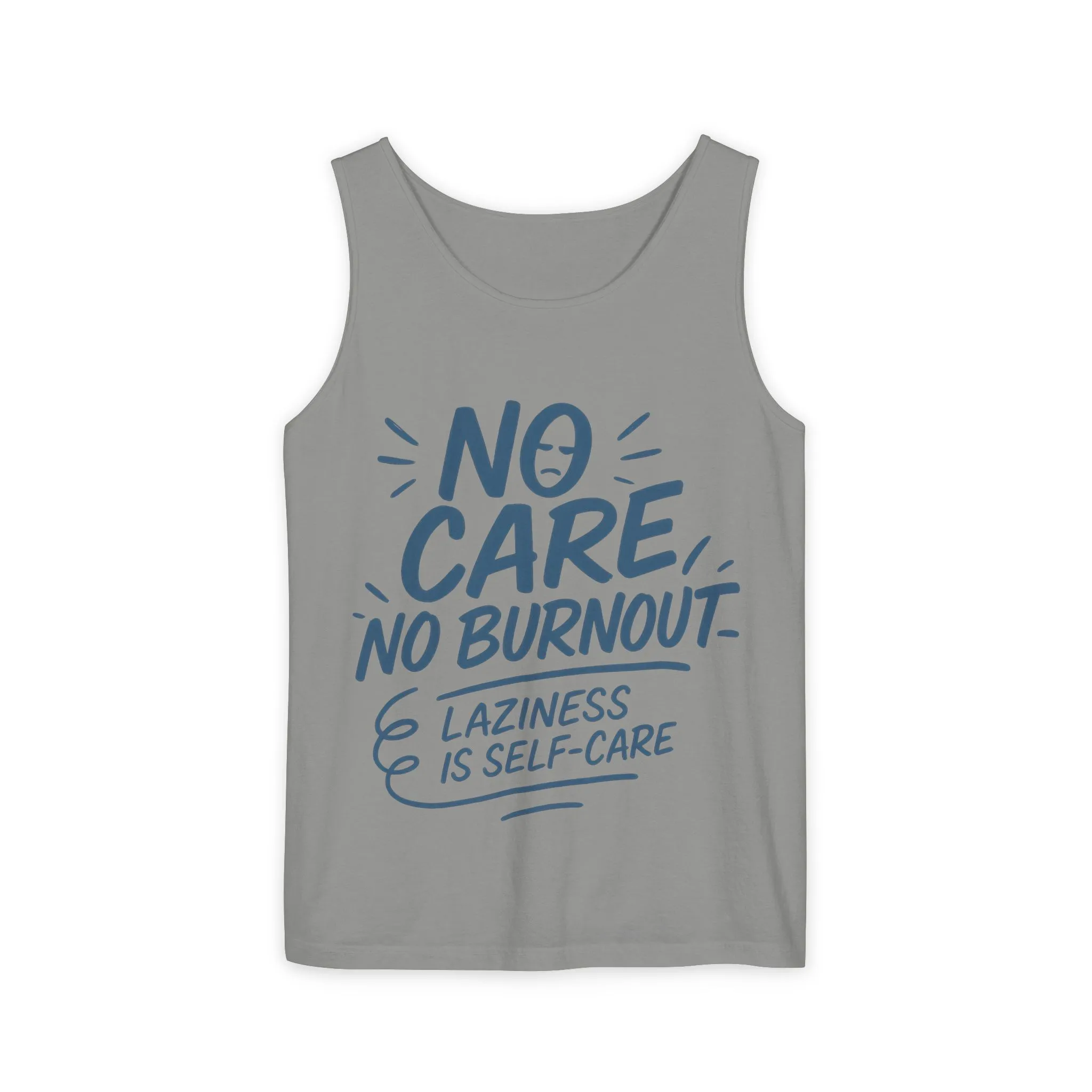 No Care No Burnout Womens Tank Top, Funny Self-Care Quote, Lazy Life Gym Workout Shirt, Casual Sleeveless Top, Relaxed Summer Apparel - Image 11