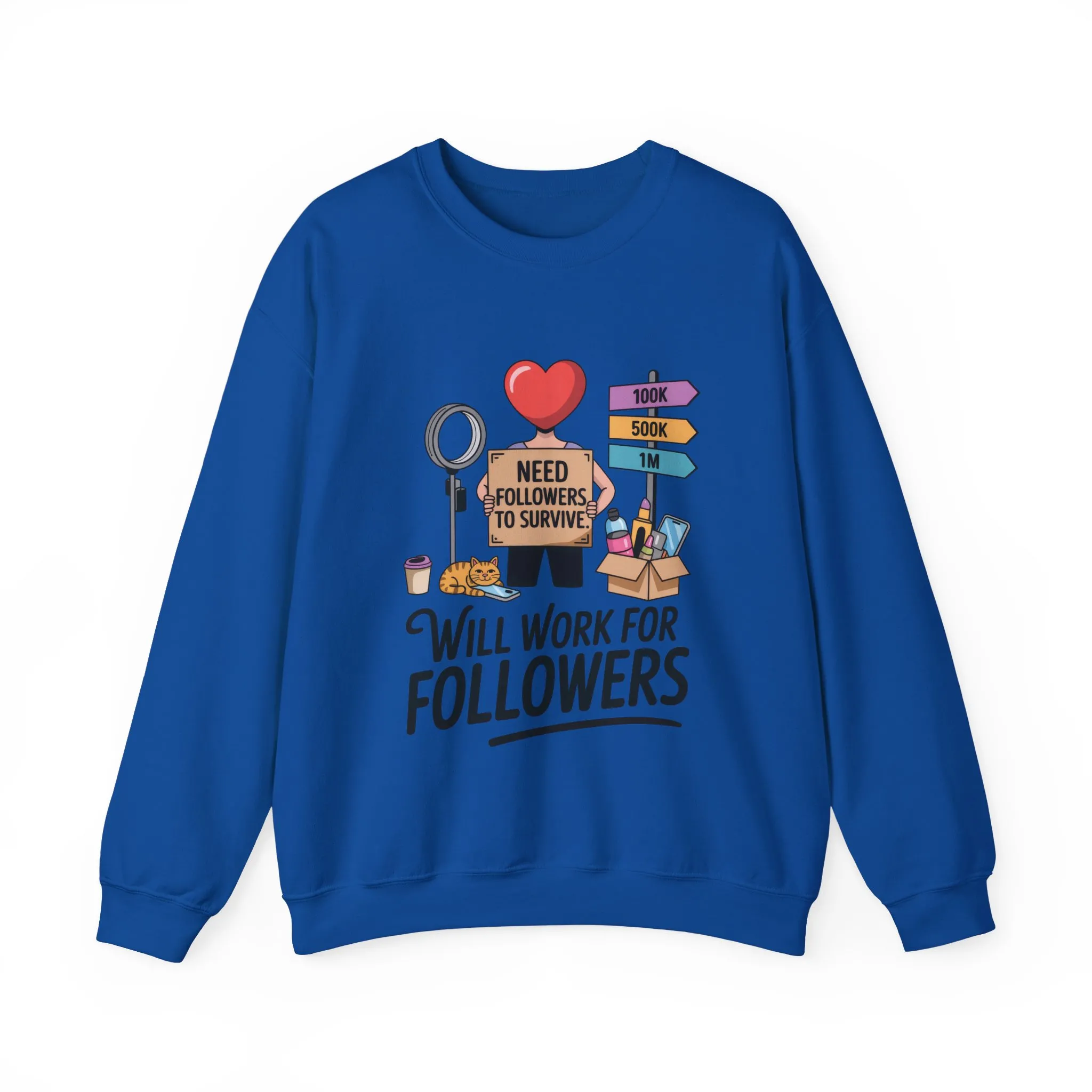 Funny Influencer Womens Sweatshirt, Social Media Sweatshirt, Humor Gifts, Crewneck for Influencers, Casual Wear, Womens Cozy Meme Top - Image 19