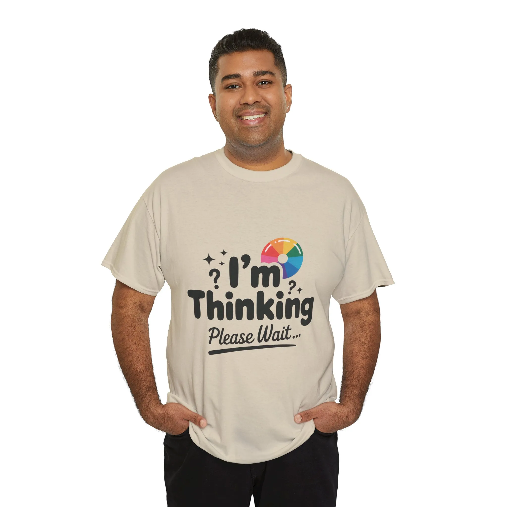 Funny - Im Thinking Please Wait - Mens T-Shirt, Cute Geeky Gift for Introverts, Programmers, Designers, Fun Humor Shirt, Gift for Adults - Image 9