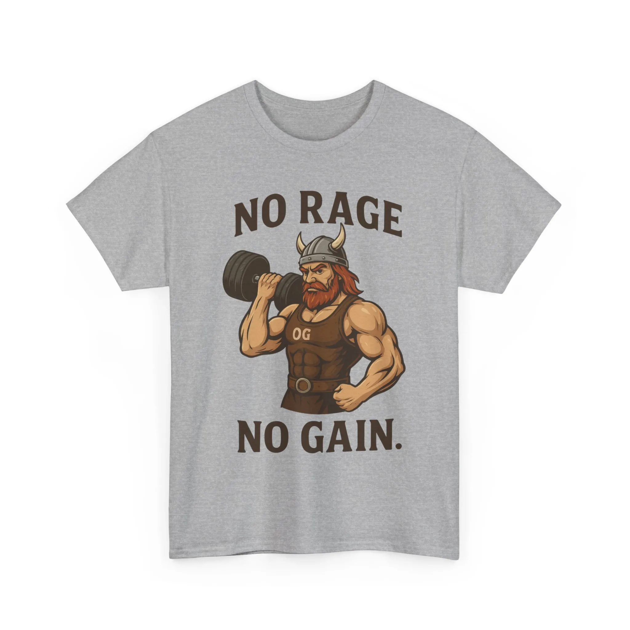 No Rage No Gain Viking Gym Shirt, Funny Muscle Workout Tee, Barbarian Fitness T-Shirt for Men, Powerlifting Humor Shirt, Viking Lifting Gift - Image 7