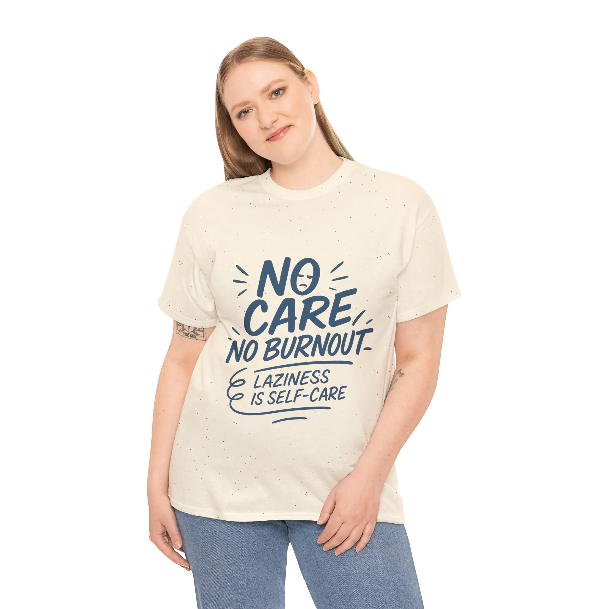 Funny Lazy Self-Care Womens T-Shirt, No Care No Burnout Quote Shirt, Casual Relaxed Fit Tee, Gift for Mental Health Awareness, Gift for Her - Image 33