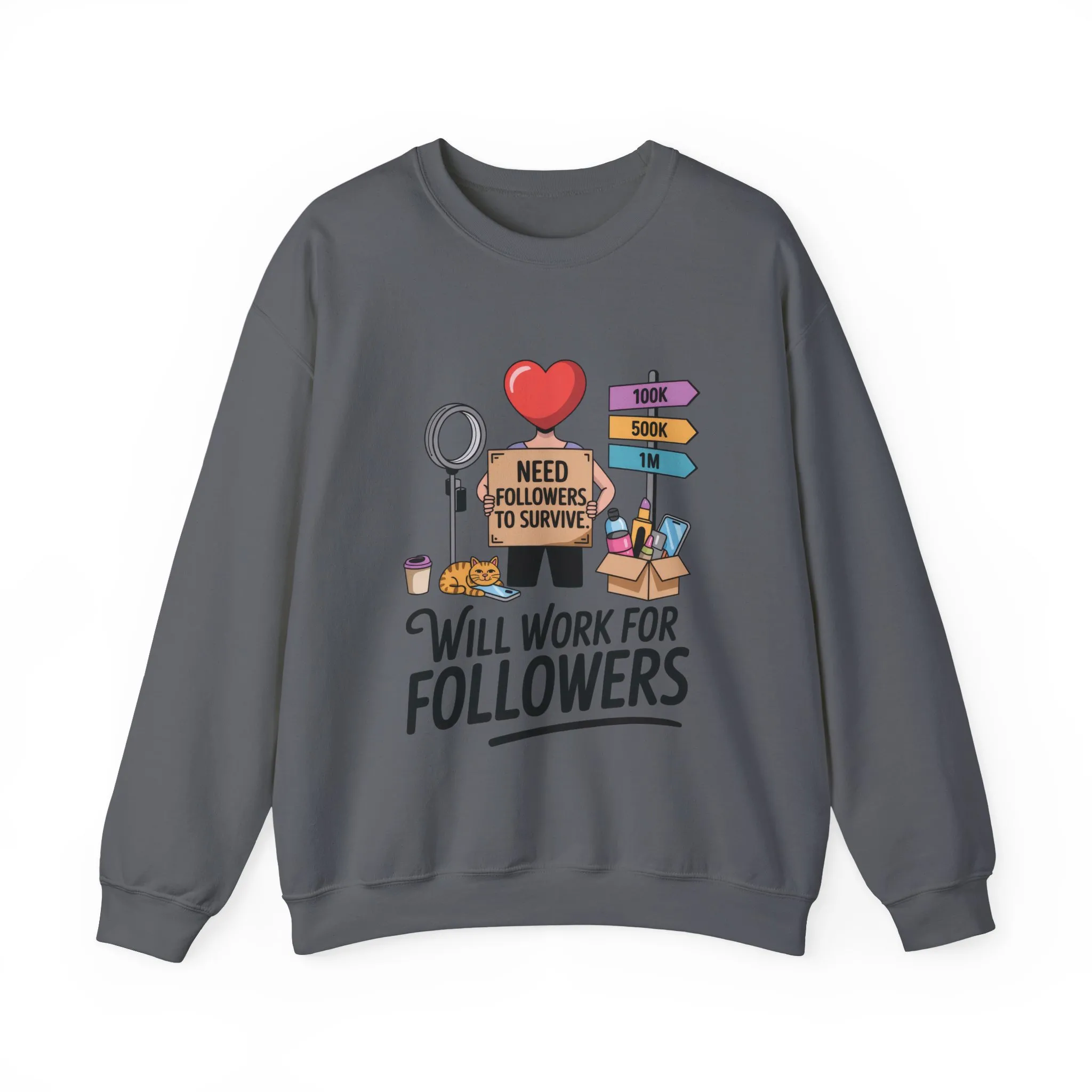 Funny Influencer Womens Sweatshirt, Social Media Sweatshirt, Humor Gifts, Crewneck for Influencers, Casual Wear, Womens Cozy Meme Top - Image 16