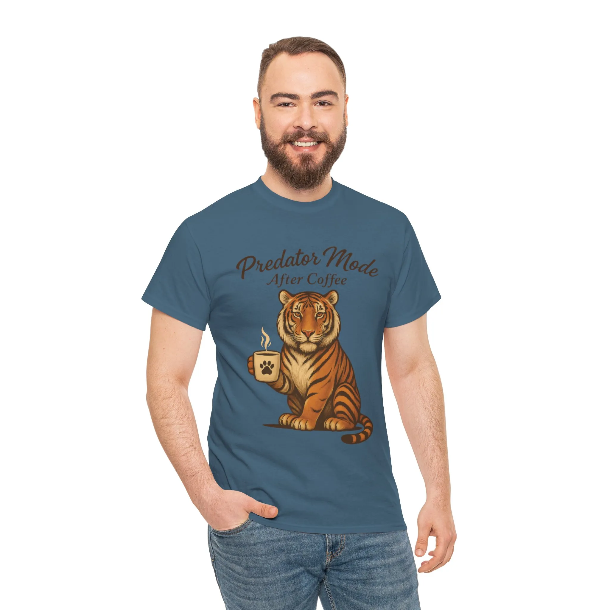 Predator Mode After Coffee Tiger Shirt, Funny Coffee Lover Tee, Mens Caffeine Graphic Tee, Morning Motivation Tiger Shirt,Coffee Addict Gift - Image 20