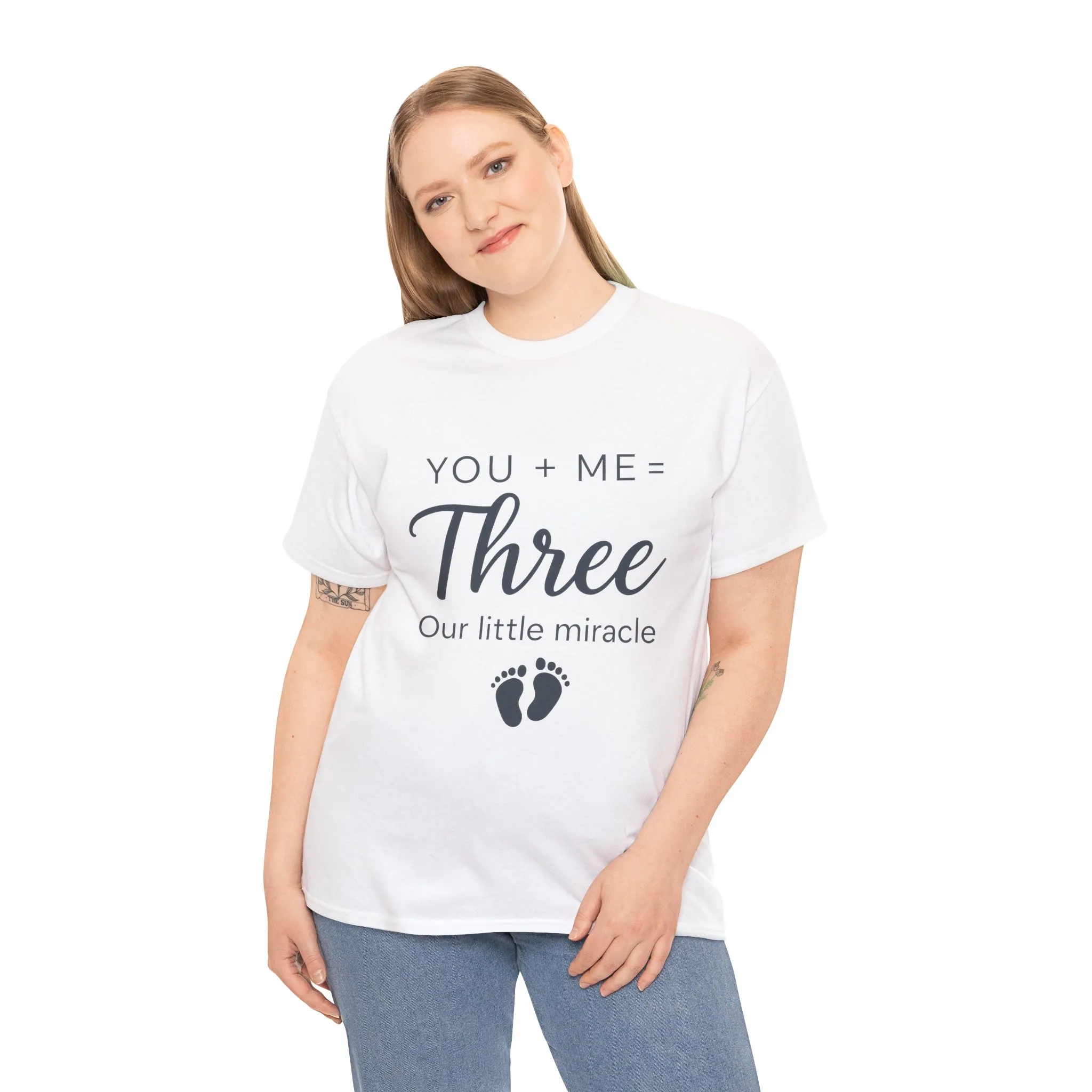 Maternity T-Shirt, Cute Pregnancy Announcement Shirt, Our Little Miracle Expecting Mom Gift, Baby Reveal Tee, Baby Showers Gift - Image 6