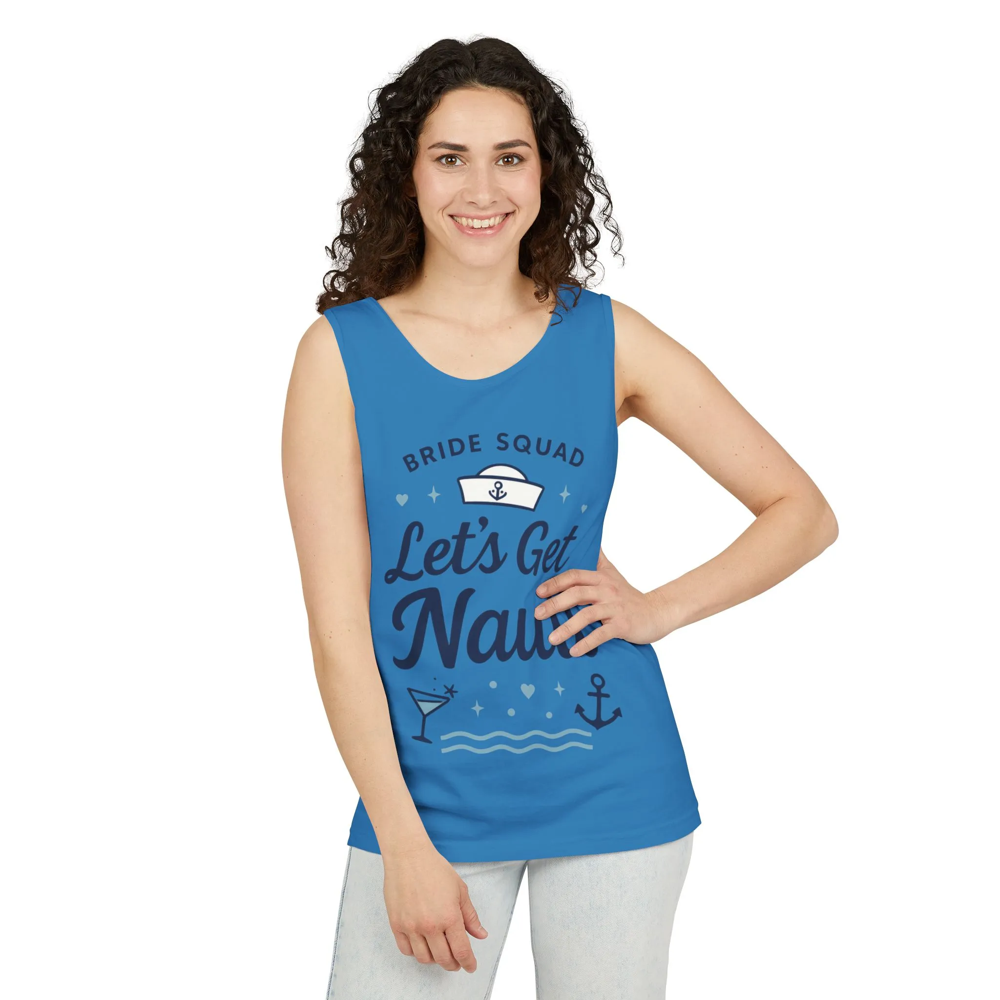 Lets Get Nauti Tank Top, Nautical Bachelorette Party Tee, Bride Squad Gift, Bridesmaid Hen Party Top, Fun Nautical Wedding Shirt - Image 22