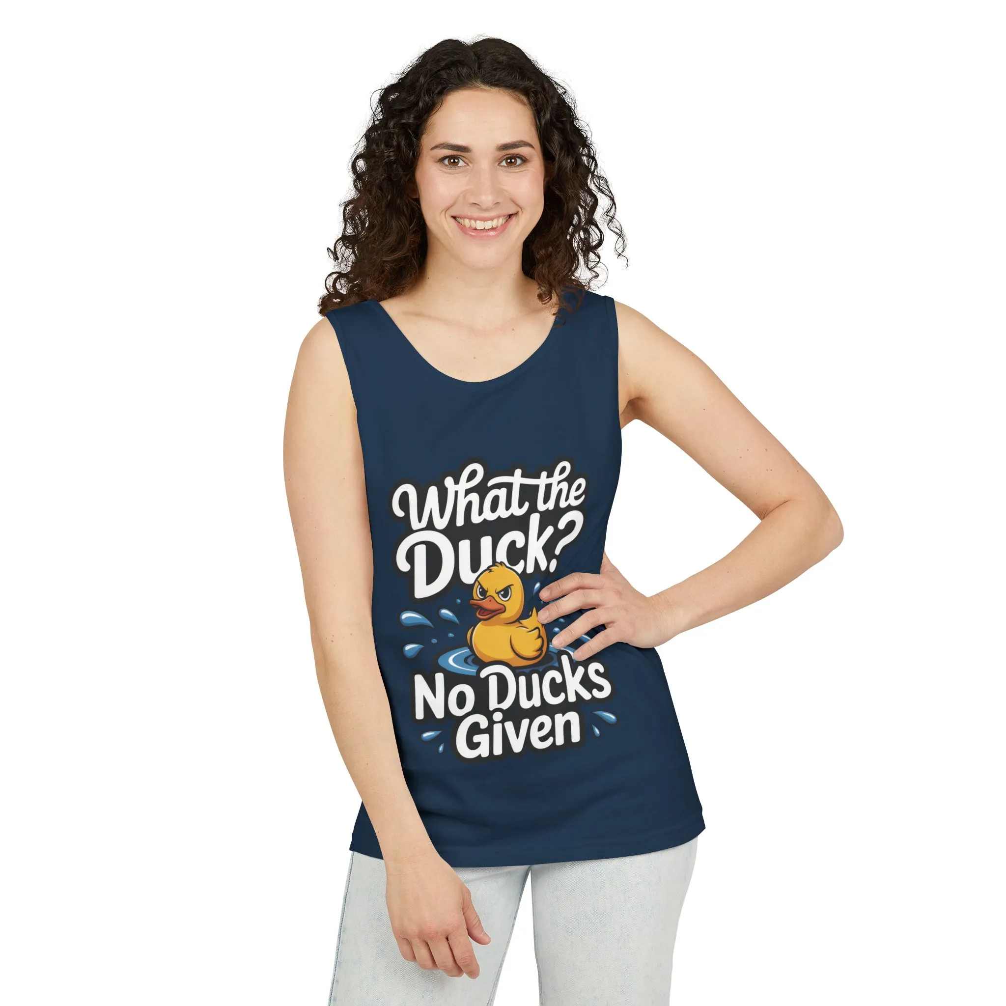 What The Duck Funny Womens Tank Top, No Ducks Given Tee, Sarcastic Duck Tee, Rubber Duck Graphic Tank, Humor Gift For Her,Beach Party Outfit - Image 10