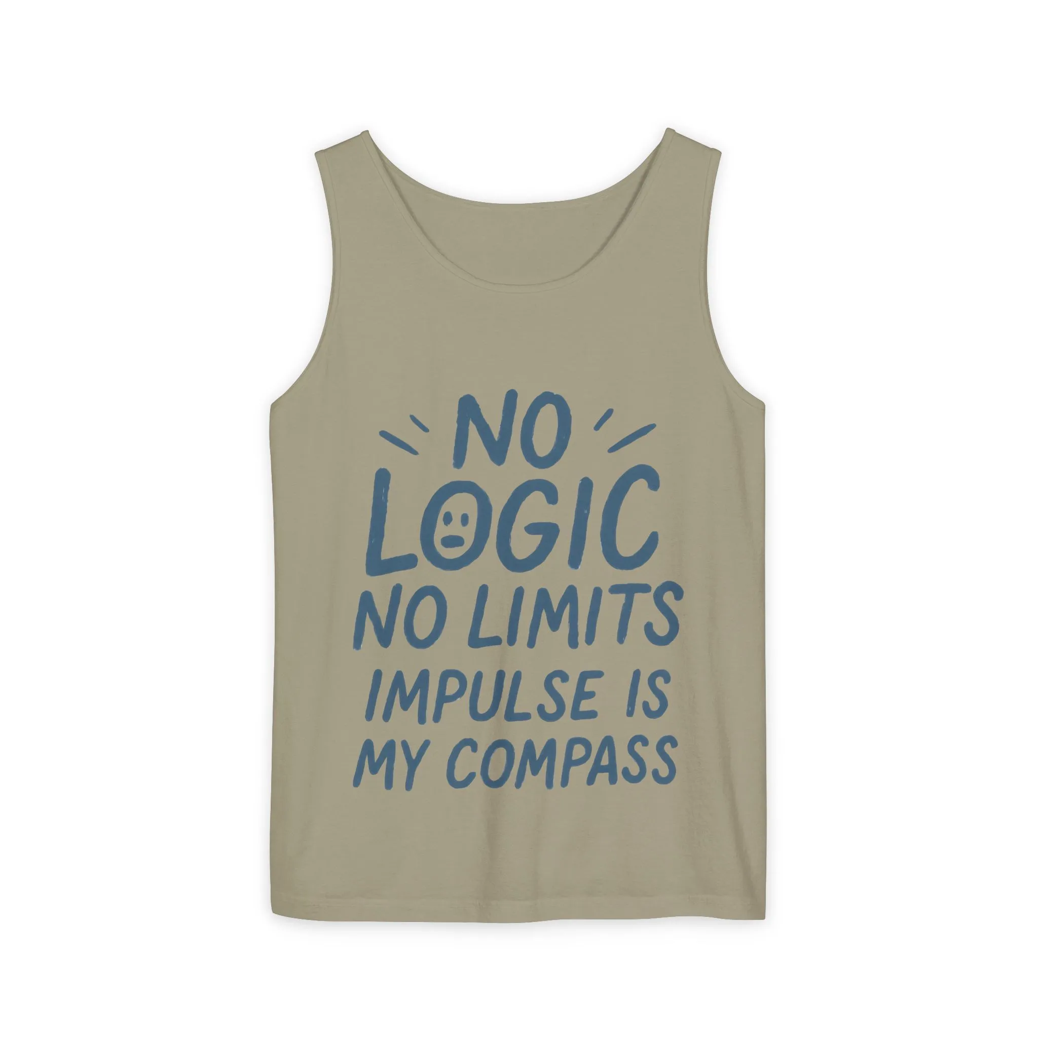 Funny Mens Tank Top, No Limits Impulse Quote, Relaxed Fit Tee, Casual Wear for Creatives, Gift for Artists Impulsive Style Shirt - Image 10