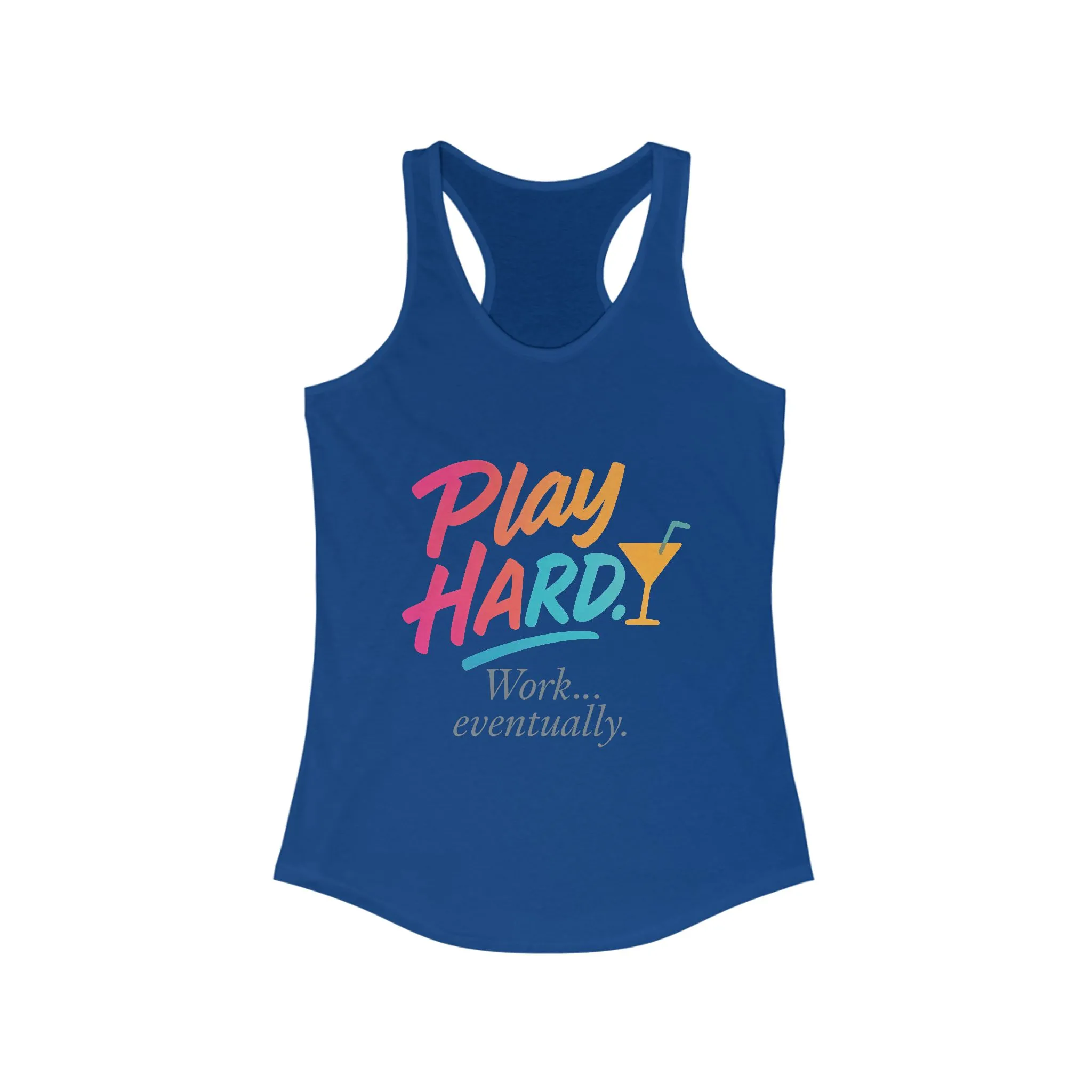 Play Hard Women's Racerback Tank - Motivational Summer Top, Fitness Wear, Casual Lounge Shirt, Gift for Her, Workout Tank - Image 7