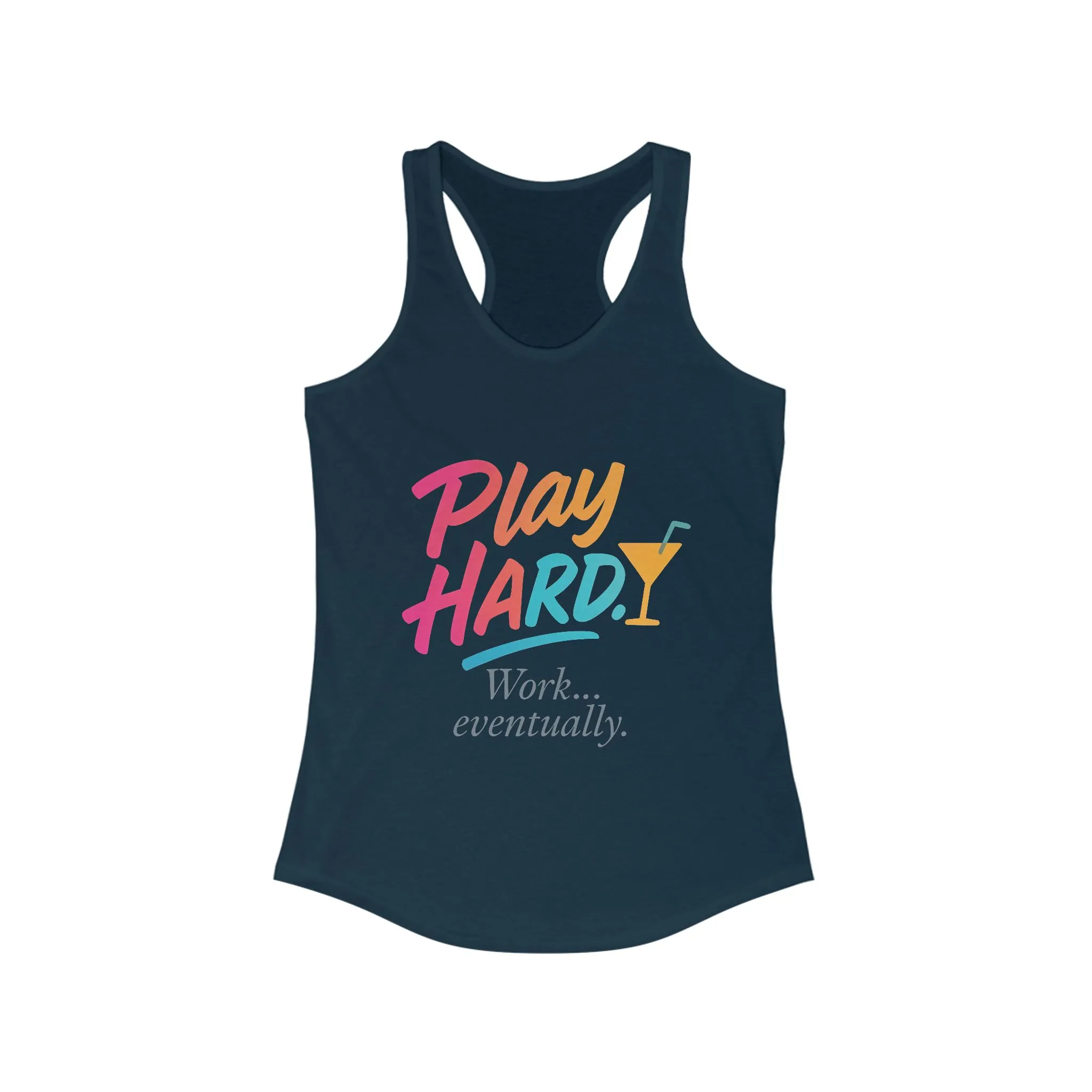 Play Hard Women's Racerback Tank - Motivational Summer Top, Fitness Wear, Casual Lounge Shirt, Gift for Her, Workout Tank - Image 9