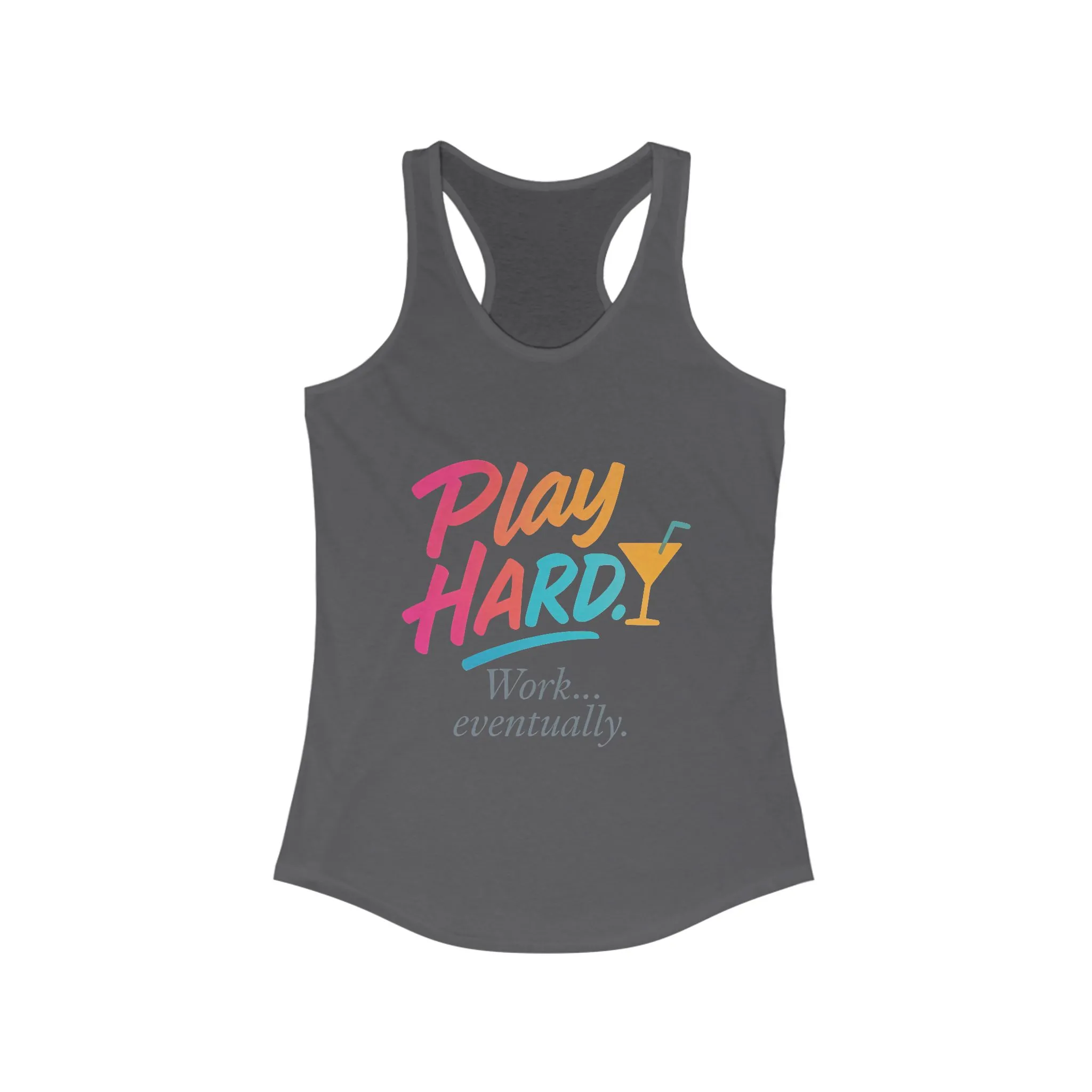 Play Hard Women's Racerback Tank - Motivational Summer Top, Fitness Wear, Casual Lounge Shirt, Gift for Her, Workout Tank - Image 11