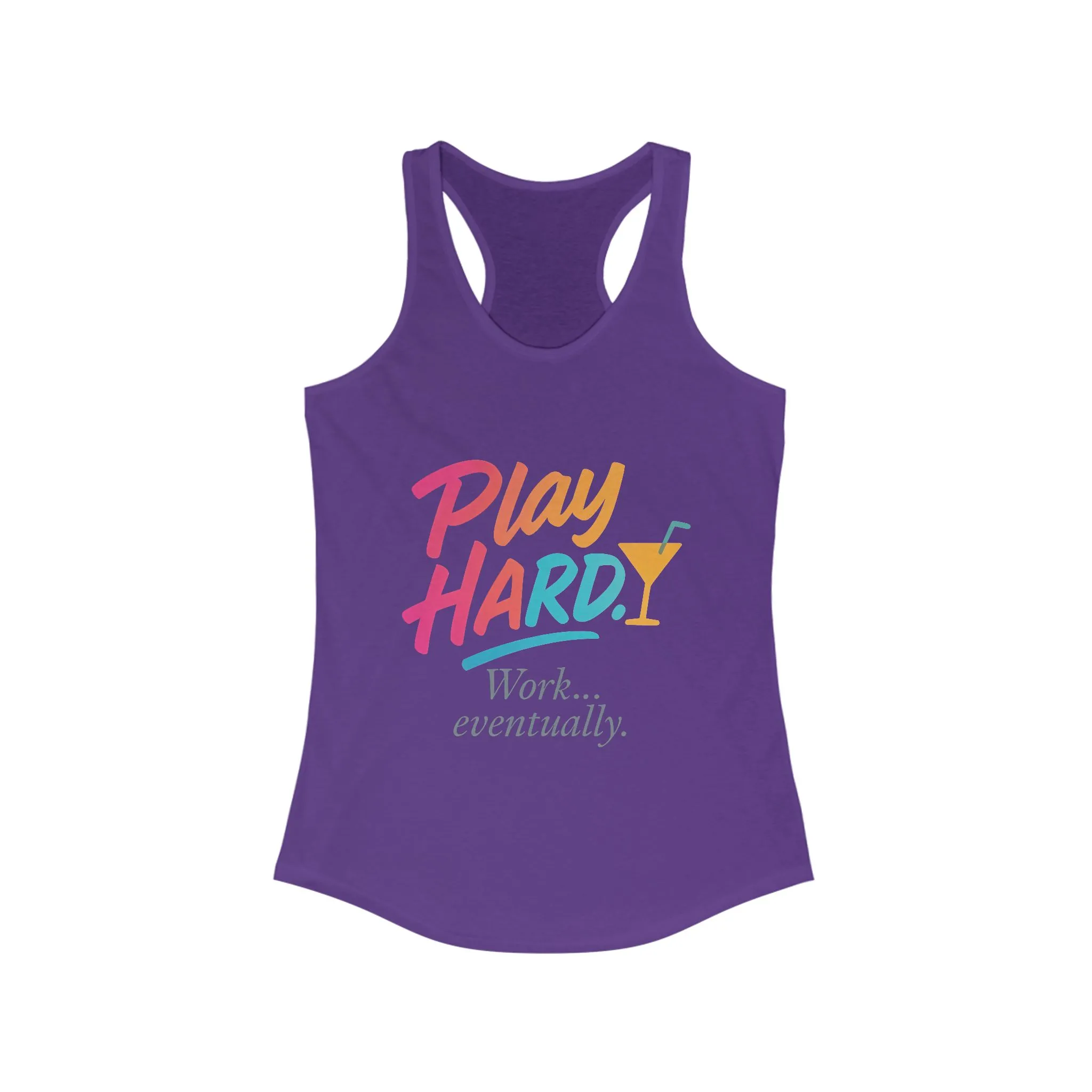 Play Hard Women's Racerback Tank - Motivational Summer Top, Fitness Wear, Casual Lounge Shirt, Gift for Her, Workout Tank - Image 13