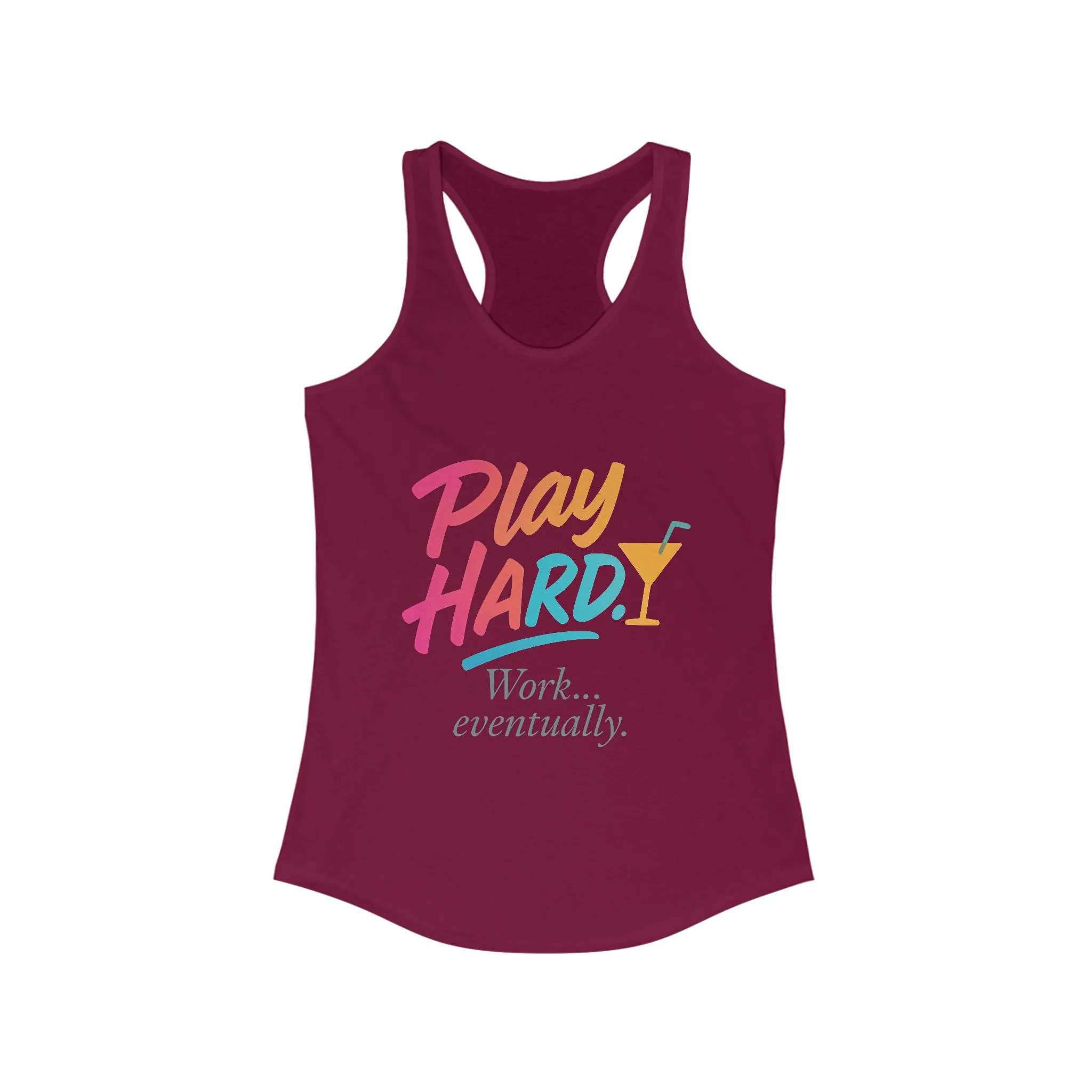 Play Hard Women's Racerback Tank - Motivational Summer Top, Fitness Wear, Casual Lounge Shirt, Gift for Her, Workout Tank - Image 15