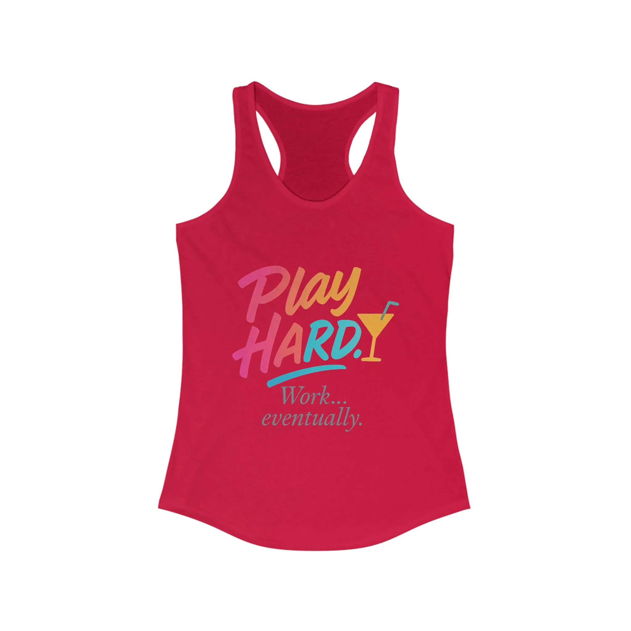 Play Hard Women's Racerback Tank - Motivational Summer Top, Fitness Wear, Casual Lounge Shirt, Gift for Her, Workout Tank - Image 17